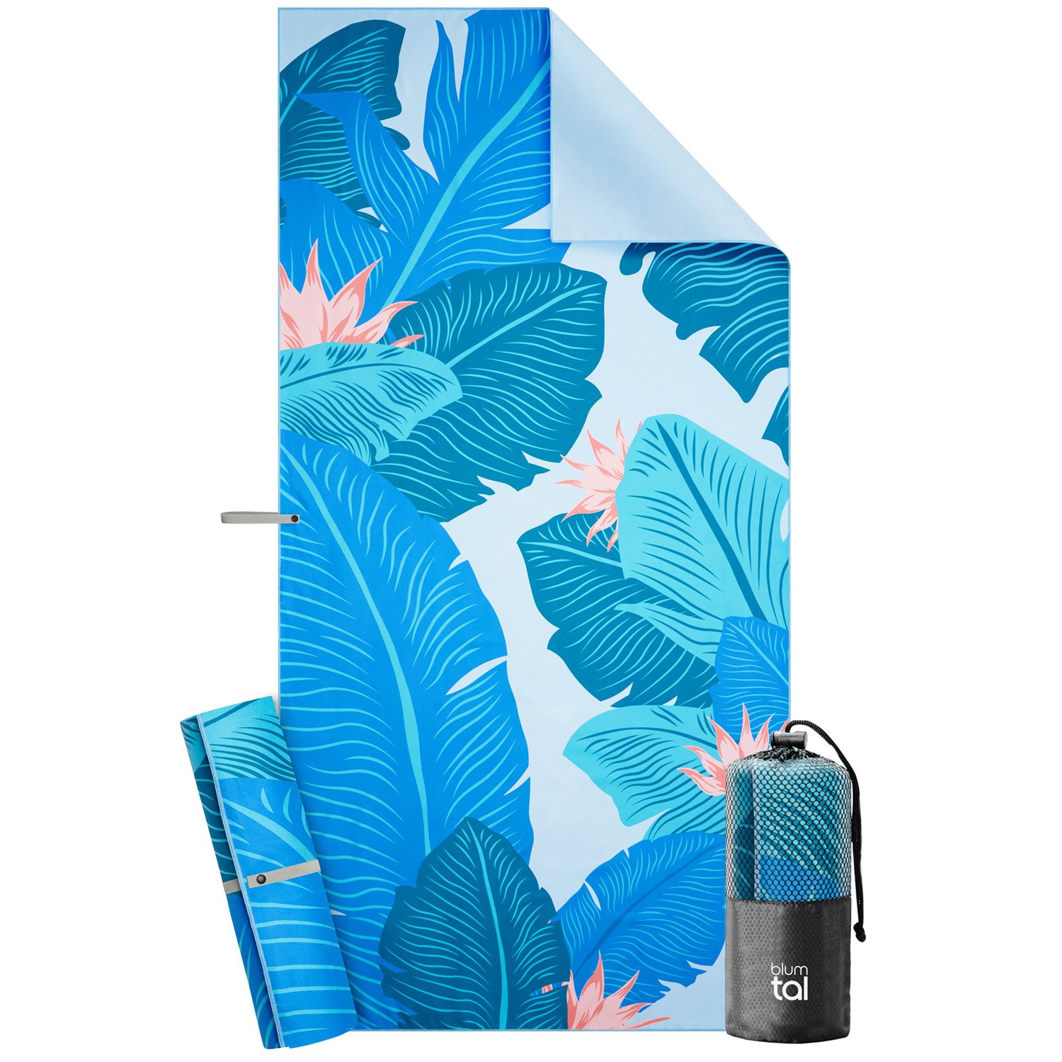 Blumtal Reisehandtuch Strandhandtuch 90x180 cm aus Mikrofaser - kompakt & s günstig online kaufen