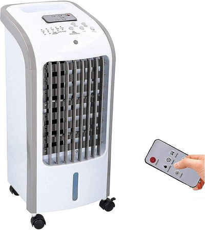 JUNG Ventilatorkombigerät COMODO mobiles Klimagerät ohne Abluftschlauch, Wasserkühlung, Aircooler, Aircondition, 60W, Luftkühler, leise, Ventilator Kühler