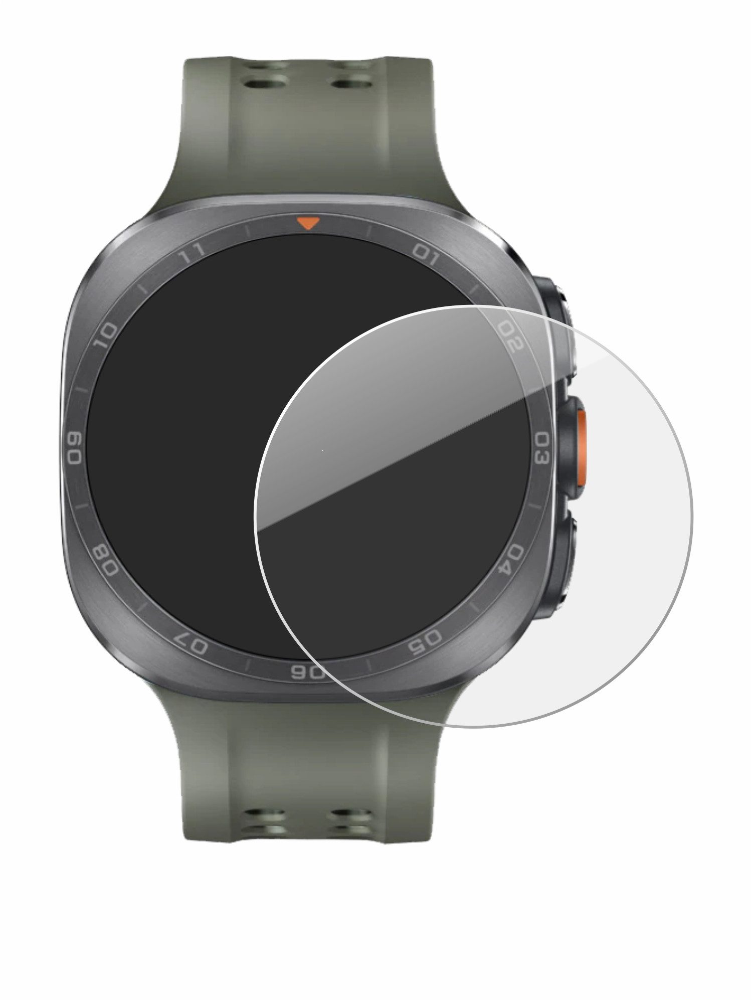 BROTECT Displayschutzglas Schutzglas für Samsung Galaxy Watch Ultra 2 (47 mm), Displayschutz 9H Schutz Glas Klar Transparent – Bild 2 von 5
