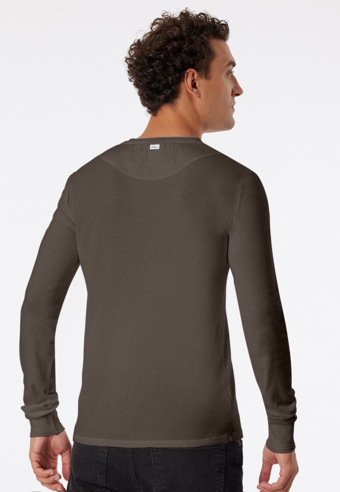 Schiesser Langarmshirt Freizeit Revival Karl-Heinz claybraun Herren günstig online kaufen