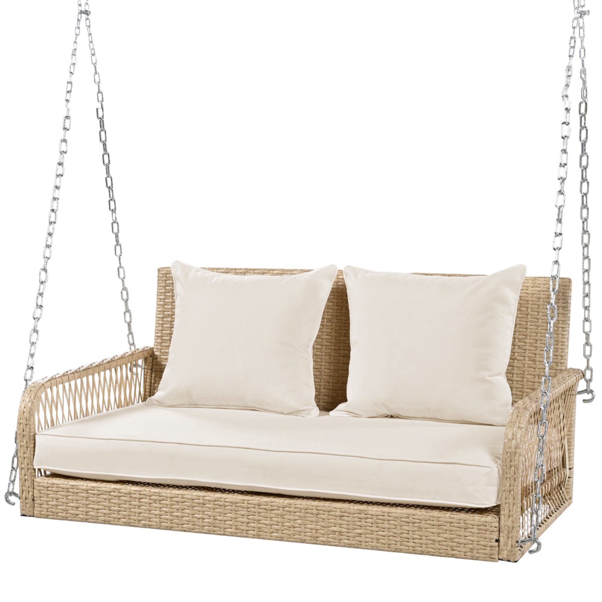 IDEASY Gartenlounge-Set Hollywoodschaukel Beige/Grau Gartenschaukel, Garten günstig online kaufen