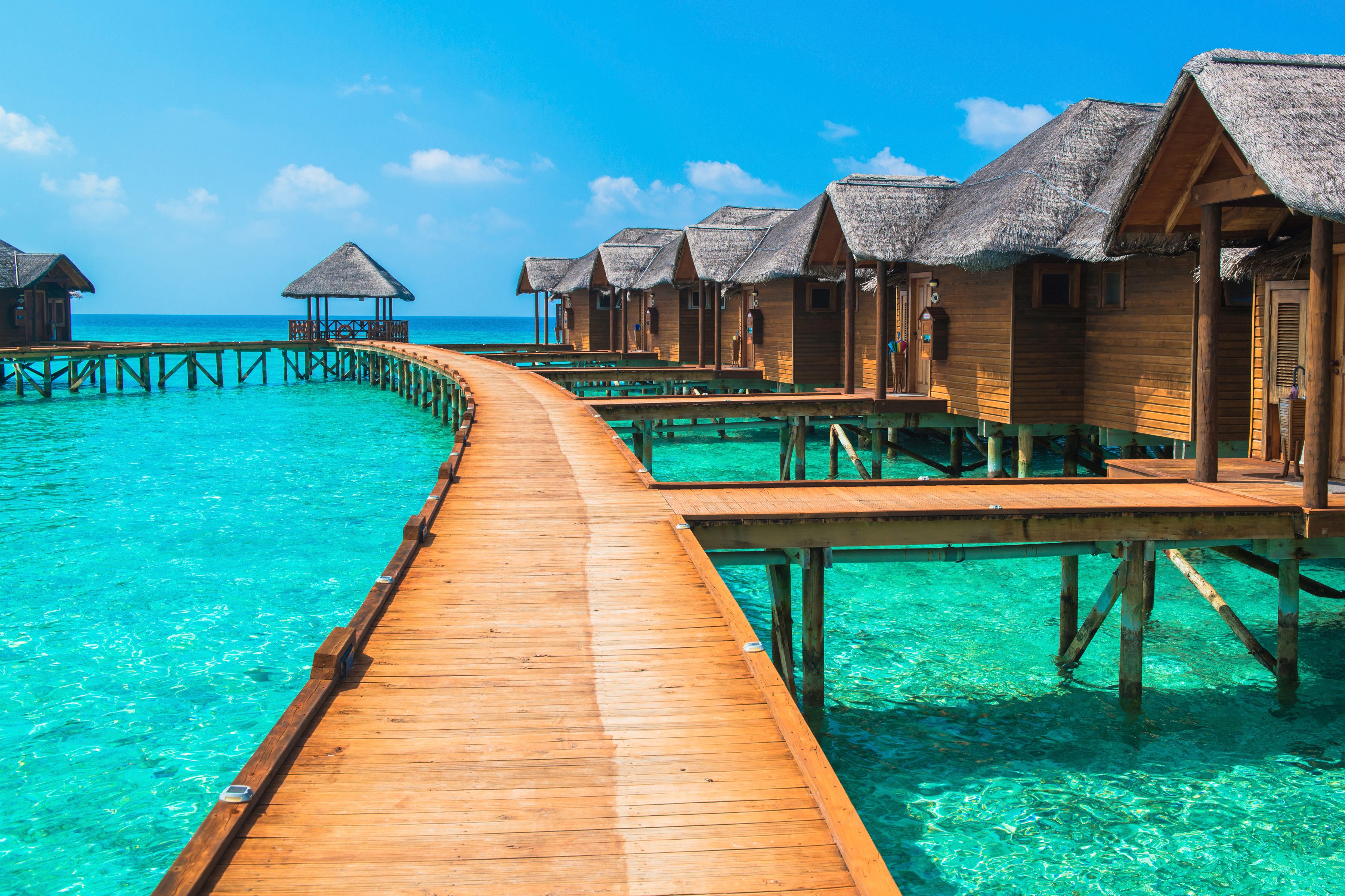 Fototapete Water Bungalows
