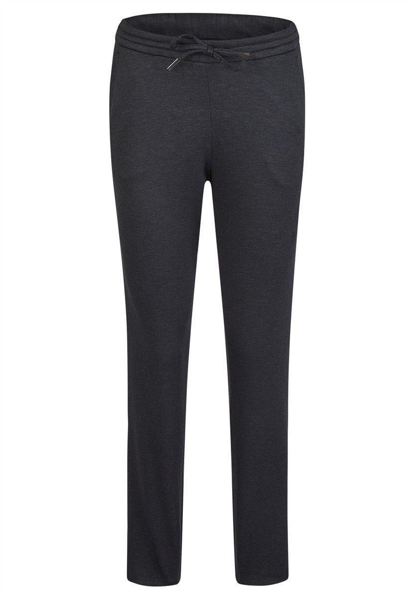 HECHTER PARIS Jogg Pants HECHTER Paris CASUAL Damen-JOGGPANTS Modern-Fit Blau Microdesign