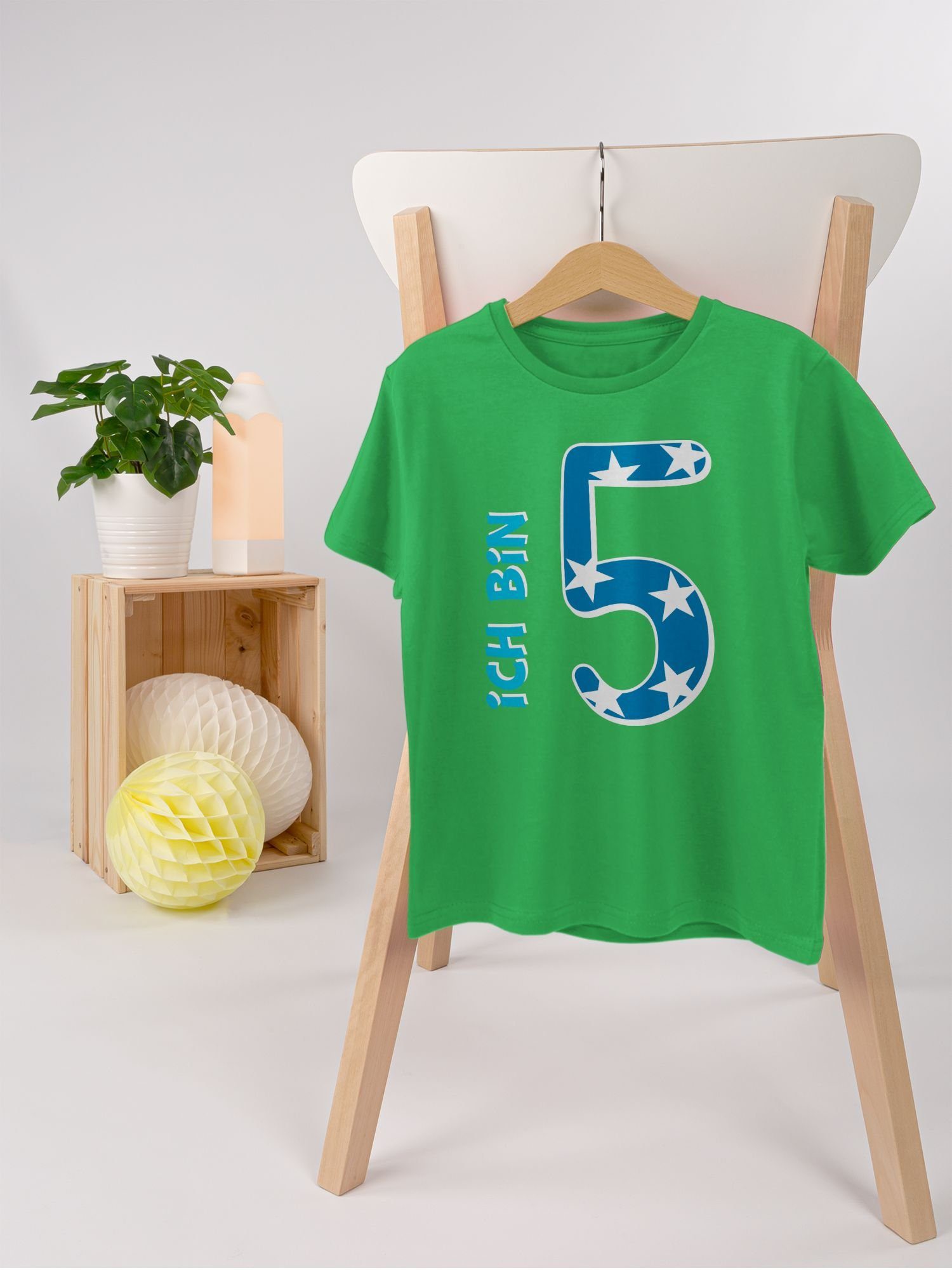 Geburtstag 3 fünf Ich T-Shirt bin Shirtracer 5. Grün