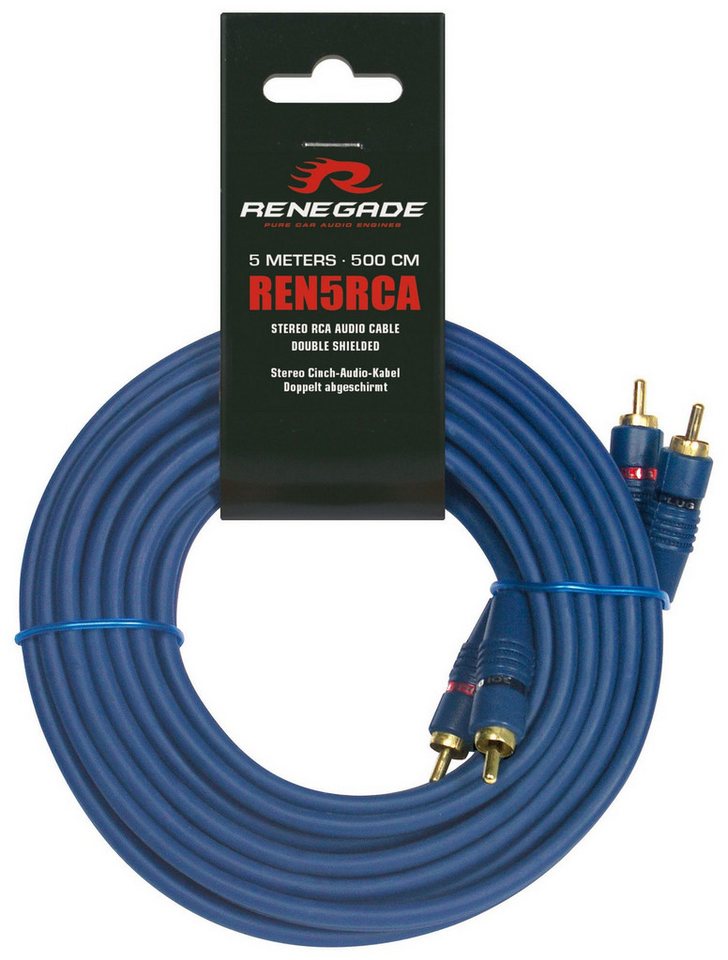 Renegade Renegade REN5RCA Chinch Stereo Audiokabel 5 m Auto-Lautsprecher