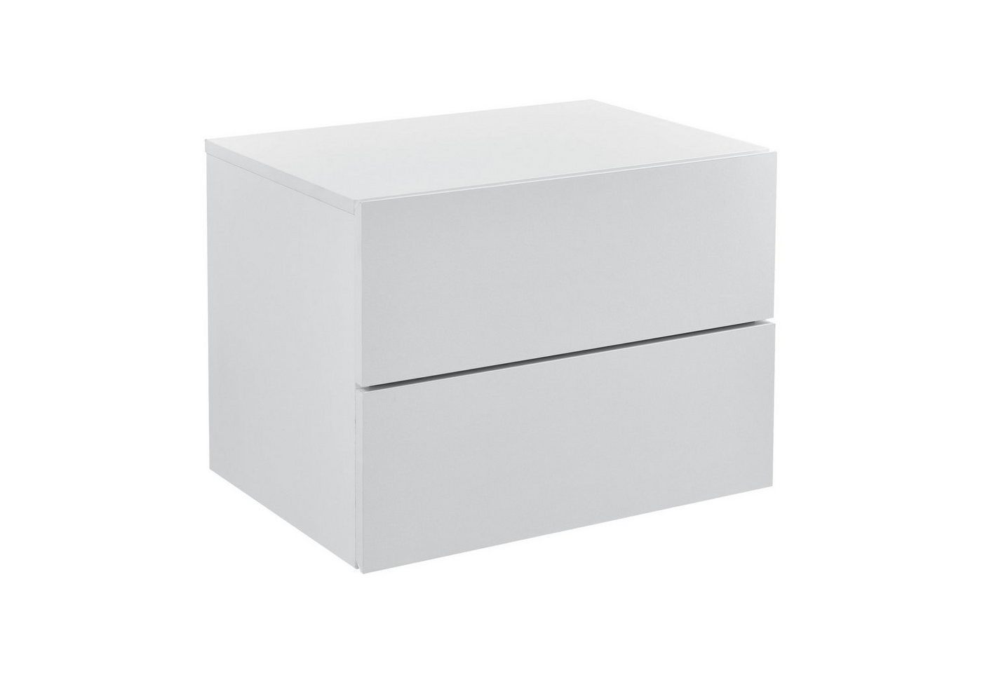 en.casa Hängeschrank »Ampfing« Wandschrank mit 2 Schubladen 40x29x30 cm Weiß