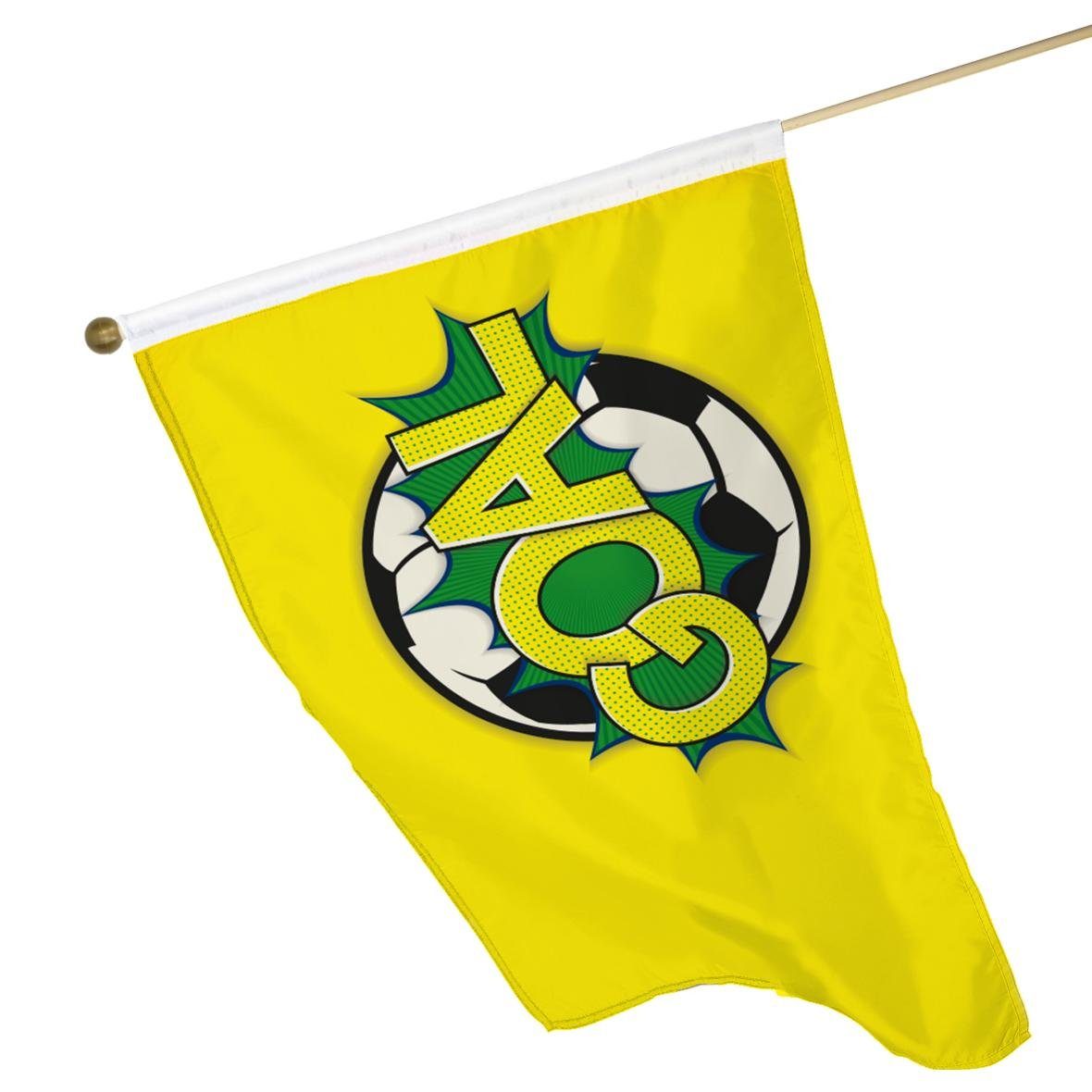 elasto Flagge Fahne "Wood" weiß