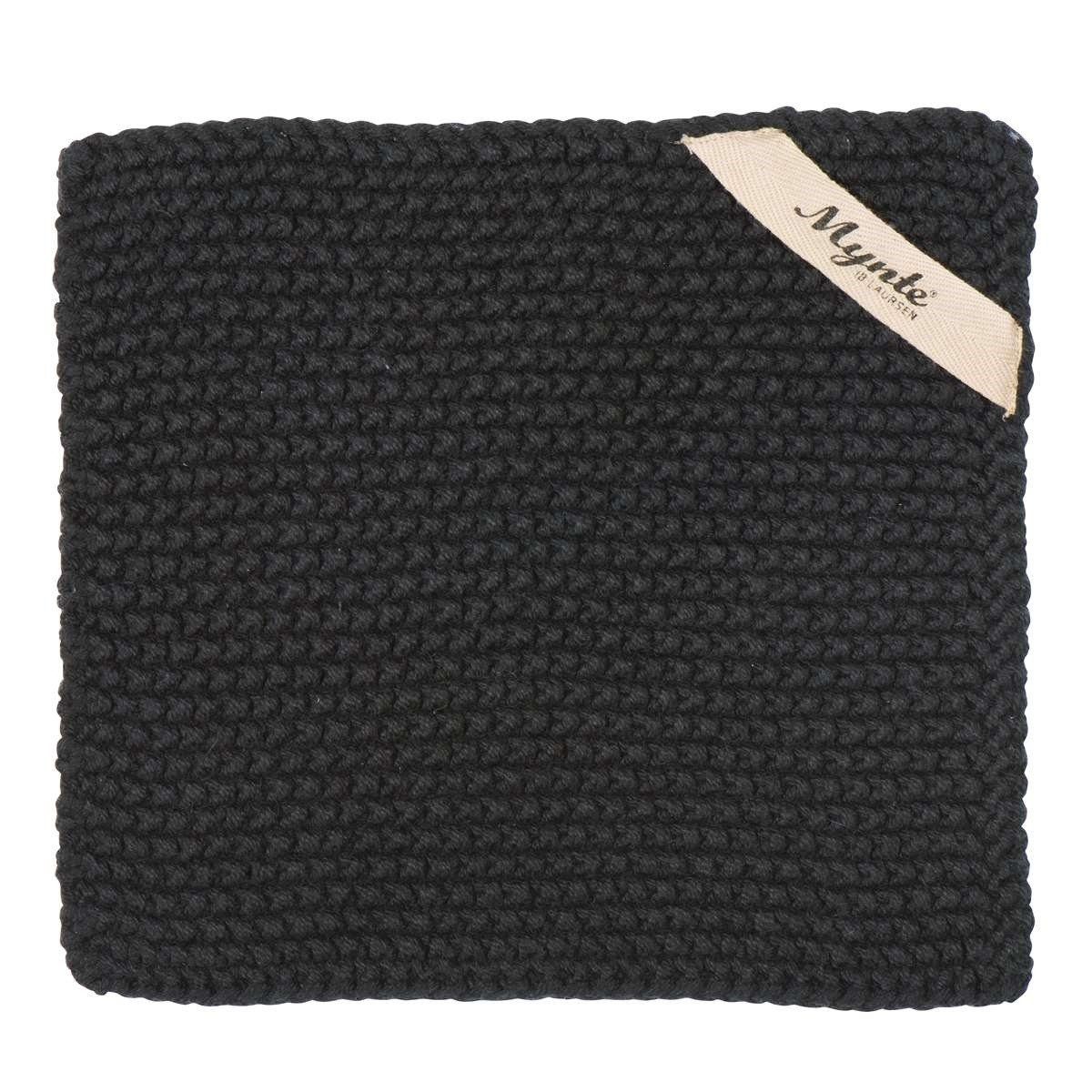 Ib Laursen Topflappen Mynte Topflappen schwarz Black gestrickt Küche Kochen Topfhandschuh