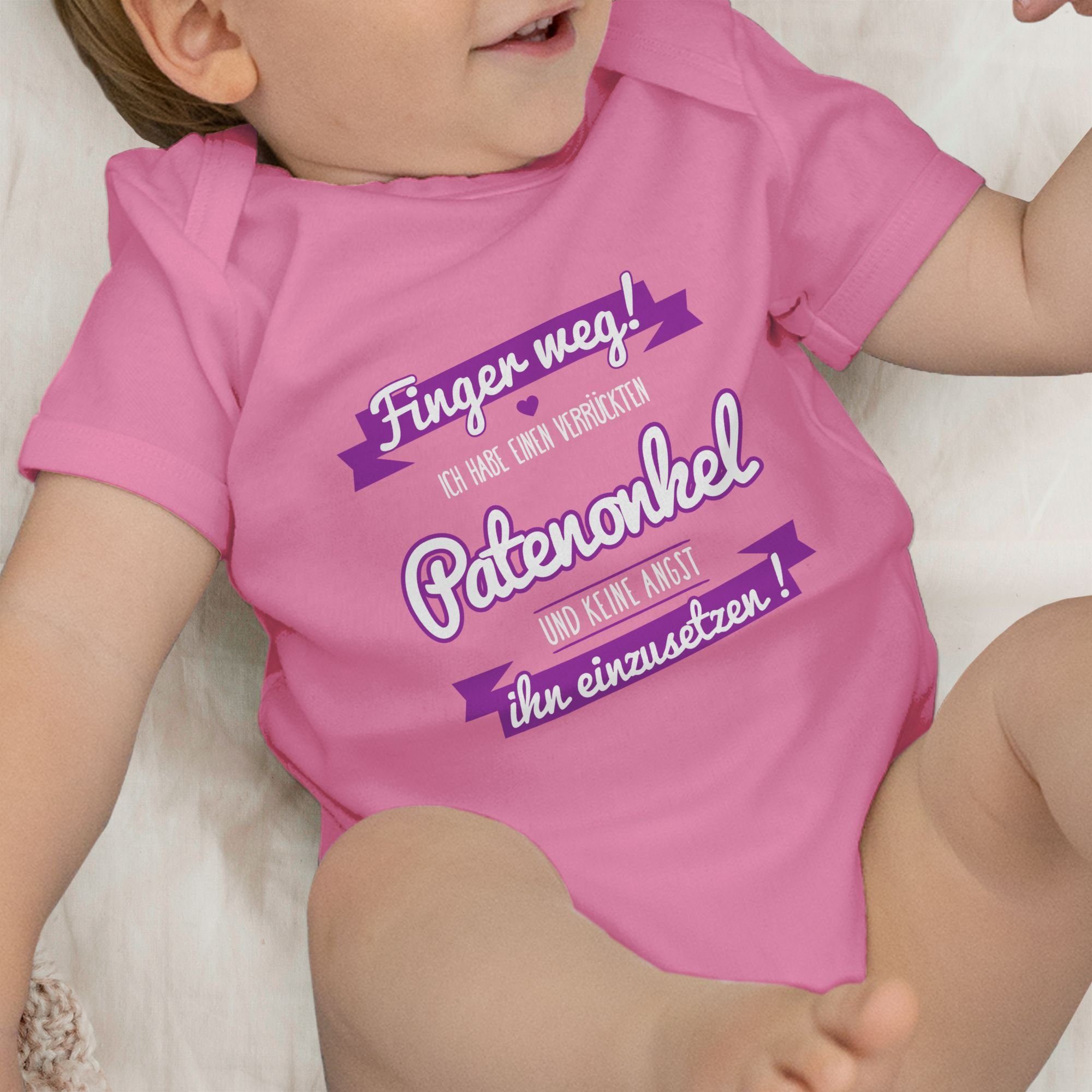 Ich habe 1 Baby Patenonkel lila Patenonkel einen verrückten Shirtbody Shirtracer Pink