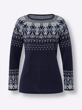 Sieh an! Strickpullover Jacquard-Pullover