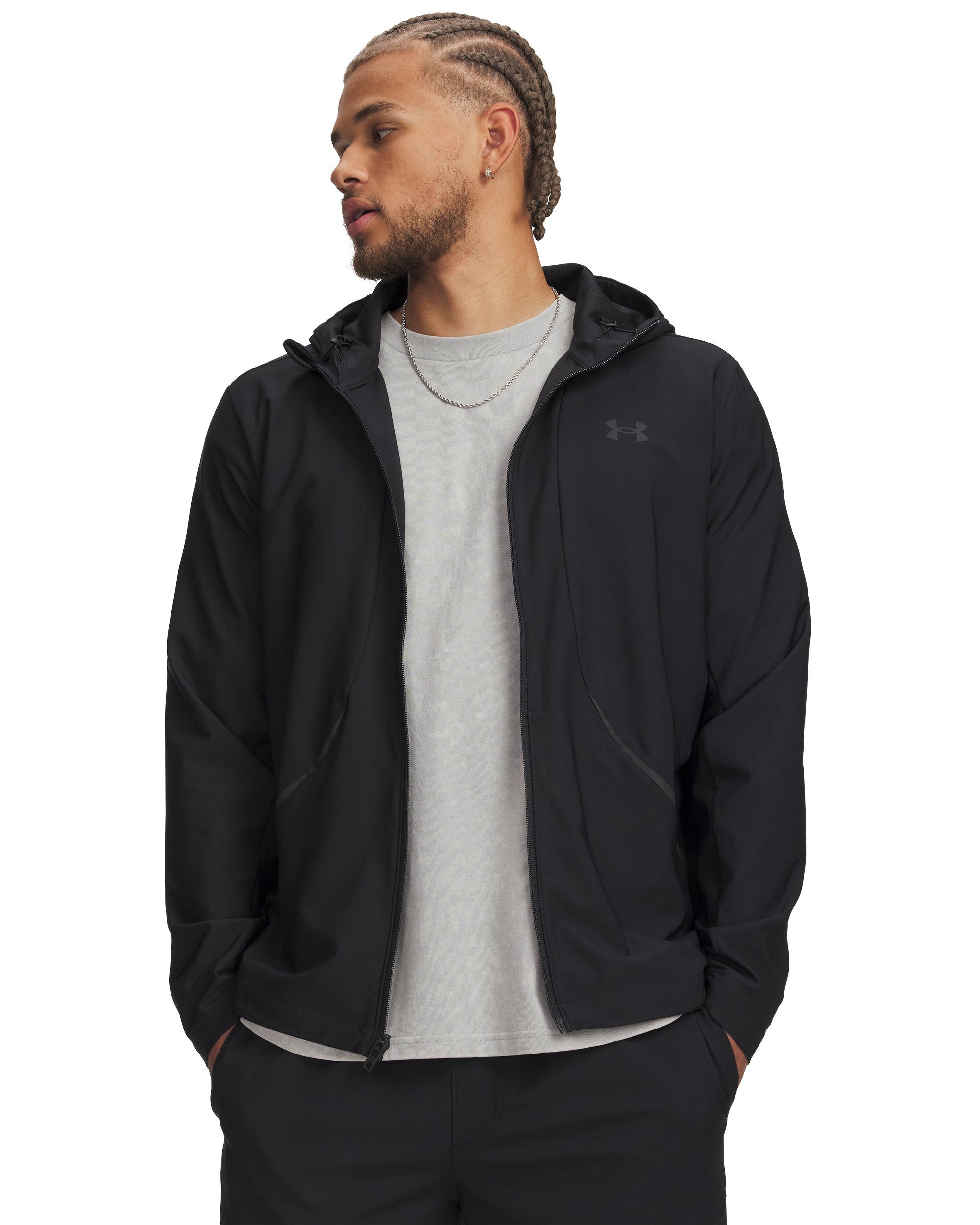 Under Armour® Trainingsjacke UA UNSTOPPABLE WOVEN JACKET wasserabweisend, mit UA Storm Technologie, aus Polyester und Elasthan