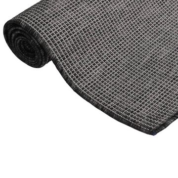 Teppich Outdoor-Flachgewebe 200x280 cm Grau, furnicato, Rechteckig