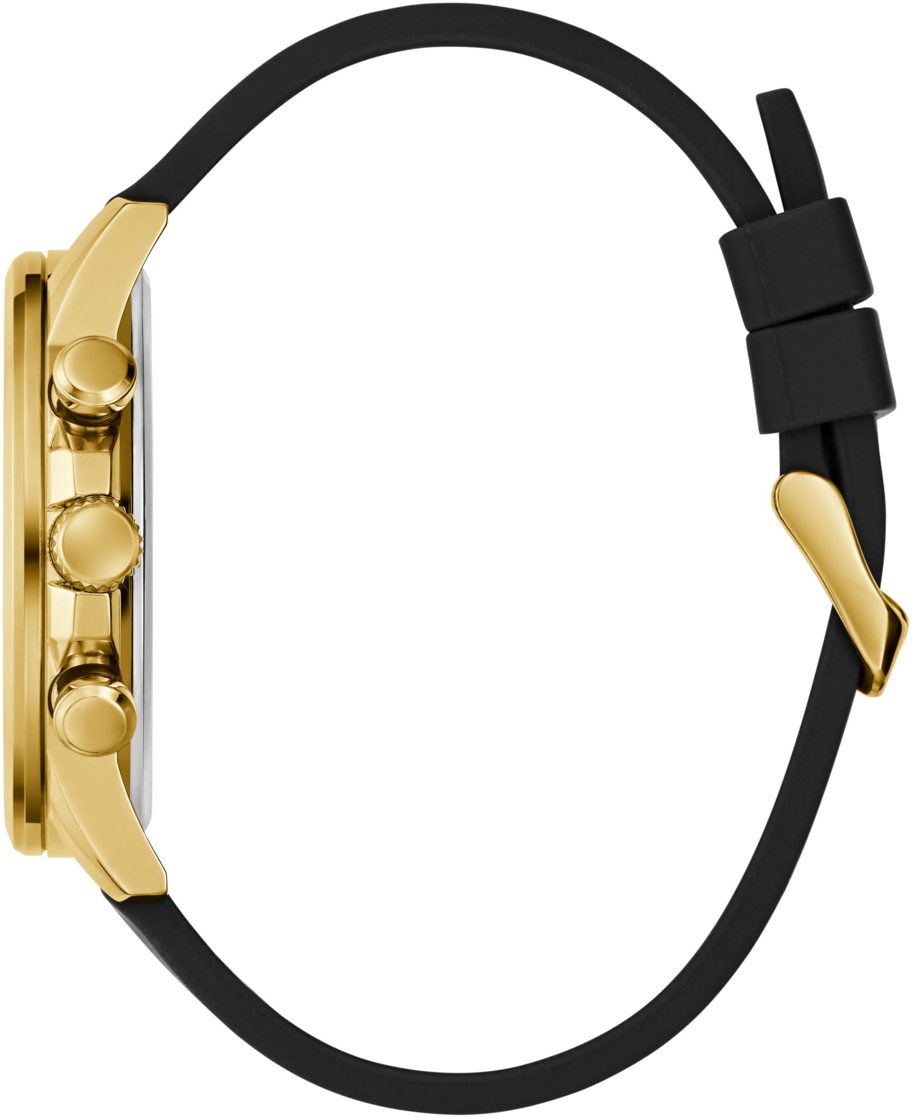 Guess Multifunktionsuhr WALKER GW0913G2, Quarzuhr, Armbanduhr, Herrenuhr, Datum, Wochentag, Silikonarmband