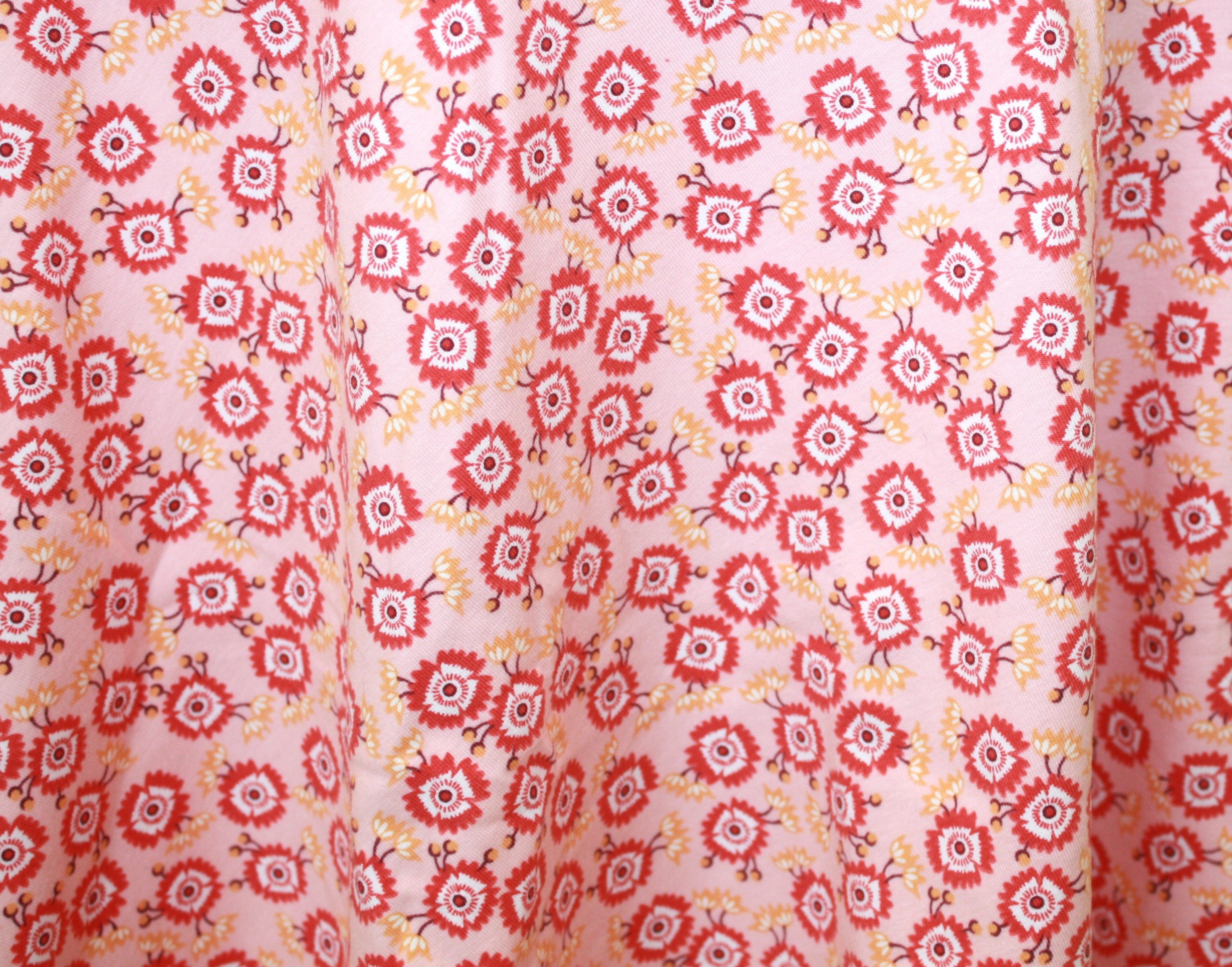 dunkle design A-Linien-Rock Sommer Sweat Schwarz Rot Pink Bunt 57cm elastischer Bund