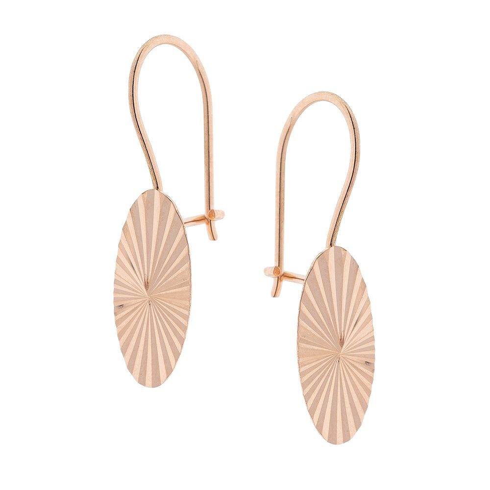 Golders Paar Ohrhänger Ohrringe aus 585 Rotgold mit Diamantschliff (2-tlg), günstig online kaufen