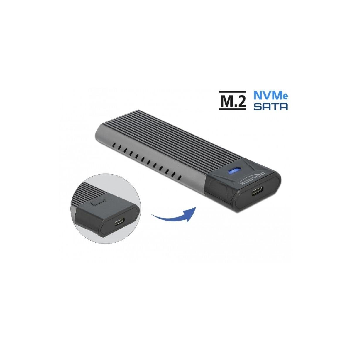 Delock Festplatten-Gehäuse 42638 - Externes USB Type-C(TM) Combo Metallgehäuse für...
