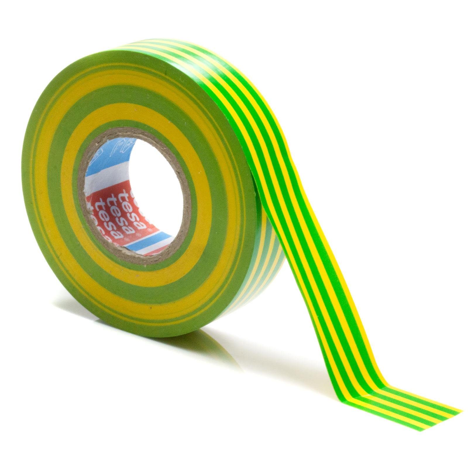 tesa Isolierband Isolierband tesa tesaflex 53988 PVC VDE für Kabel & Elektro (1-St) grün-gelb