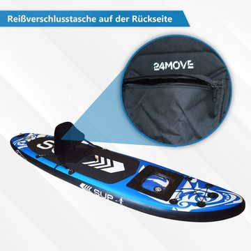 24Move SUP-Rückenlehne Kajak Sitz für SUP Paddle Boards, variabel einsetzbar (verstellbare Gurtbänder und integrierter Tasche), universal, elastisch gepolstert