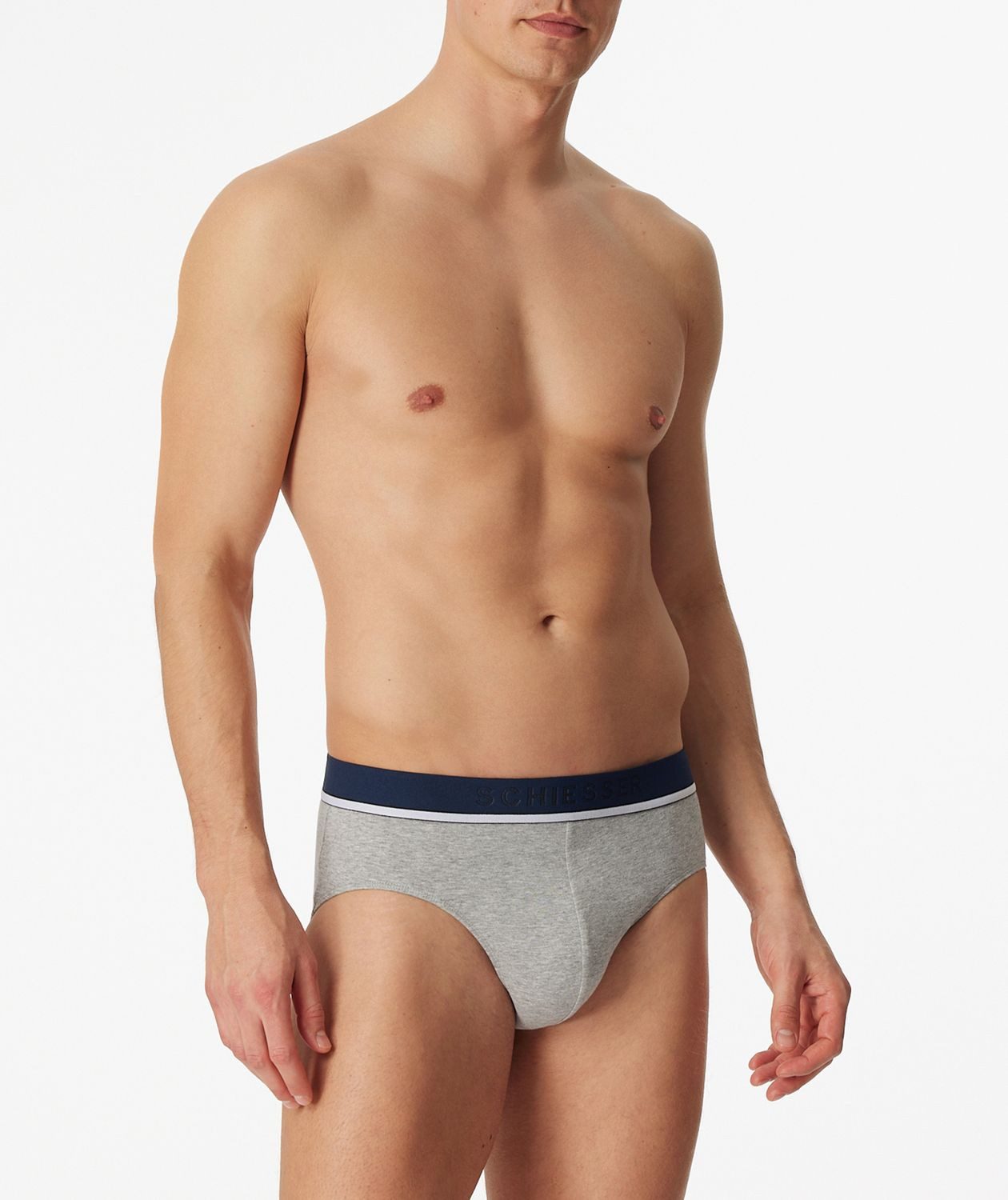 Schiesser Slip Organic Cotton mit sportlichem Webgummibund