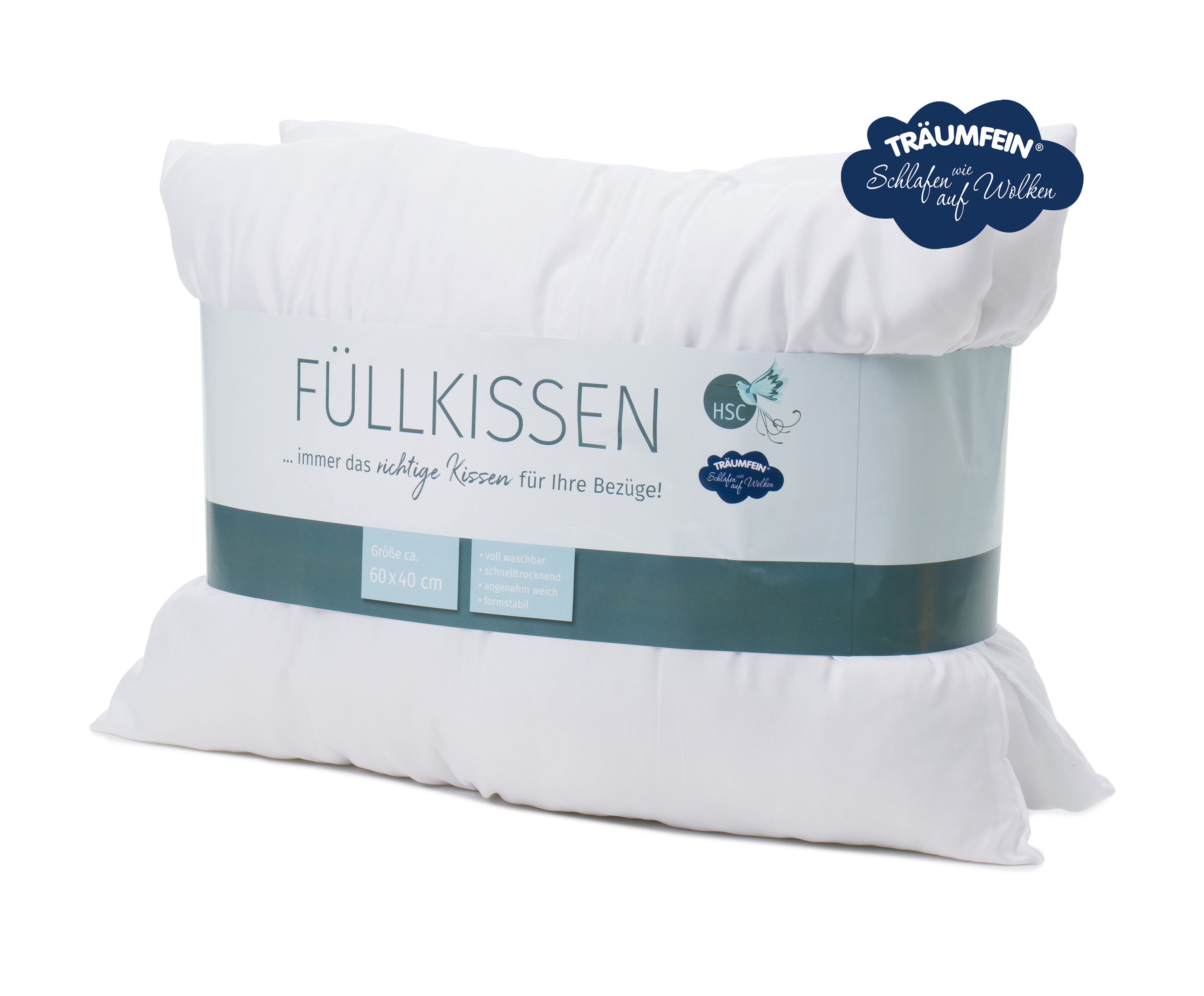 HSC Home-Style-Creation GmbH Kissenfüllung Füllkissen Polyester, 2er Set in vier Grössen, vollwaschbar und schnelltrocknend