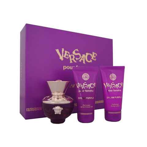 Versace Duft-Set Versace Dylan Purple pour femme EDP 50ml + SG 50ml + BL 50ml - Set, 1-tlg.