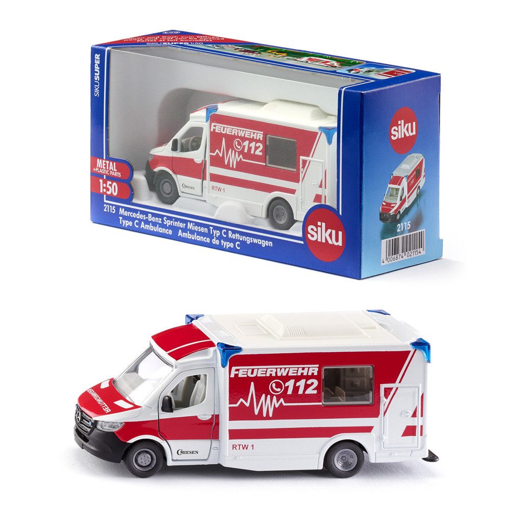 SIEPER Modellauto siku MB Sprinter Rettungswagen 1:50
