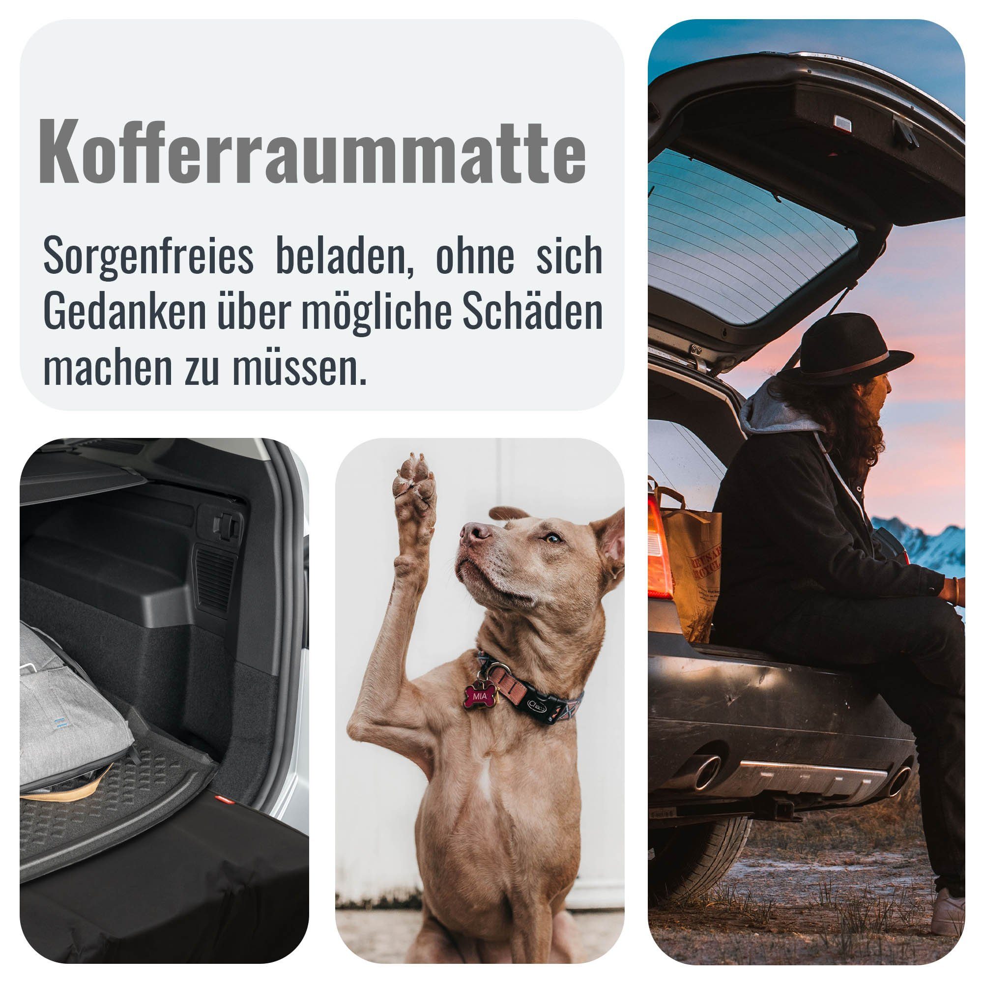 achilles Tier-Autoschondecke Kofferraummatte Ladekanten-Schutz  Kofferraum-Matte Auto Kratzschutz