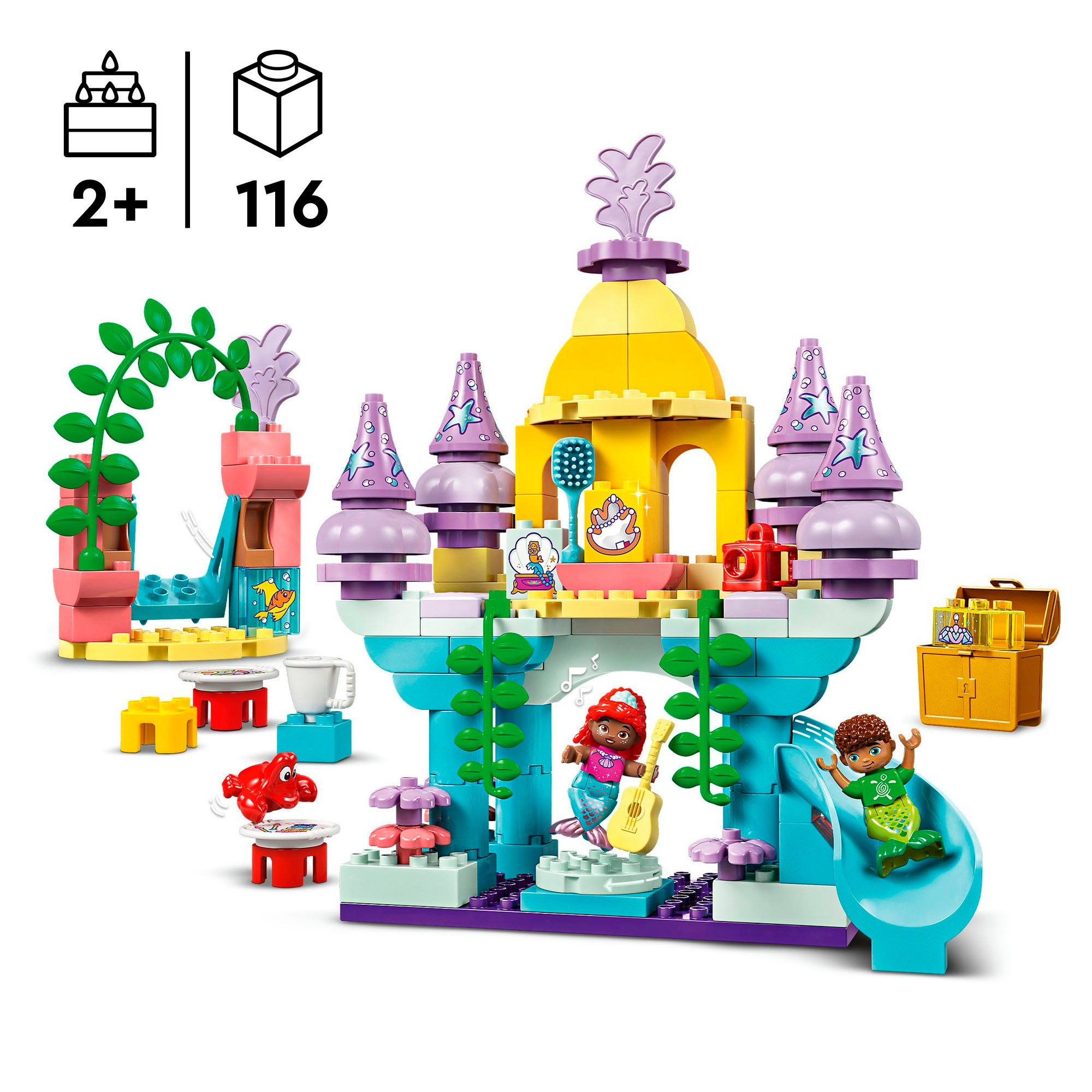 LEGO® Arielles magischer Unterwasserpalast (10435), LEGO DUPLO Disney™ Konstruktionsspielsteine, (116 St), Made in Europe