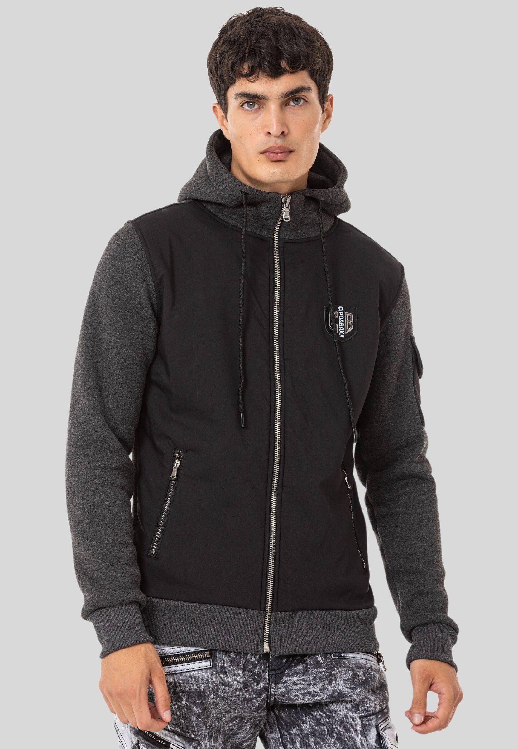Cipo & Baxx Sweatjacke Sweatjacken (1-tlg) mit Kapuze