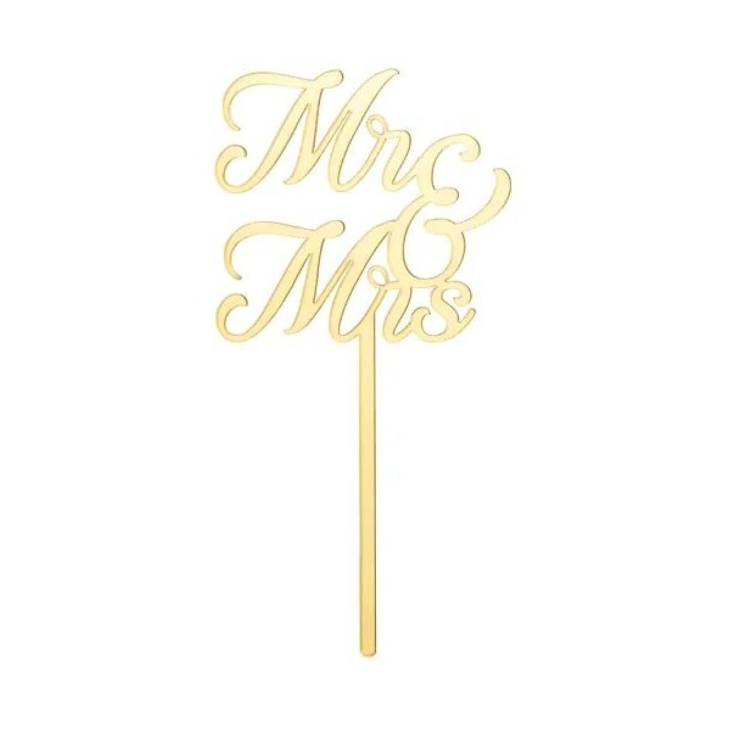partydeco Dekoobjekt Tortendeko 'Mr&Mrs' Gold, 16,5 cm