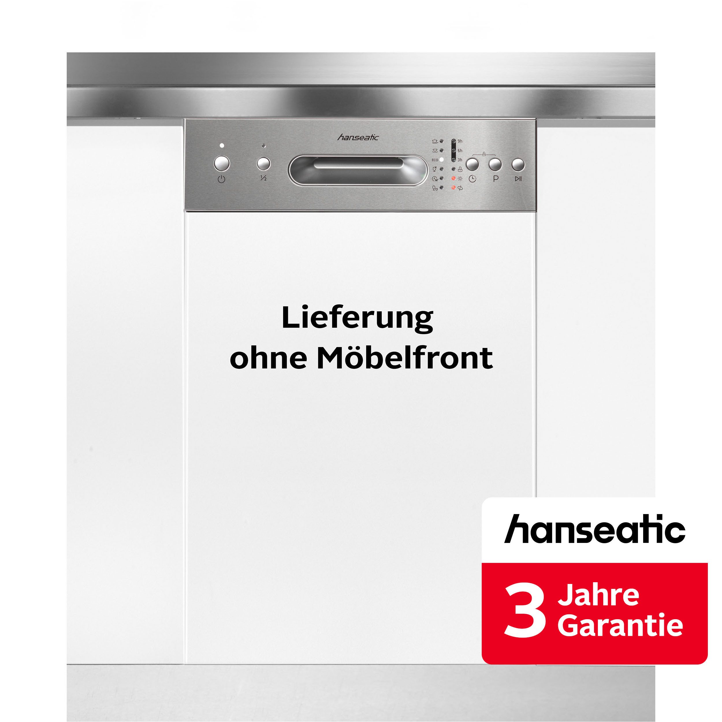 Hanseatic teilintegrierbarer Geschirrspüler HGTI4582E97736BS, 9 Maßgedecke, inkl. 3 Jahre Herstellergarantie