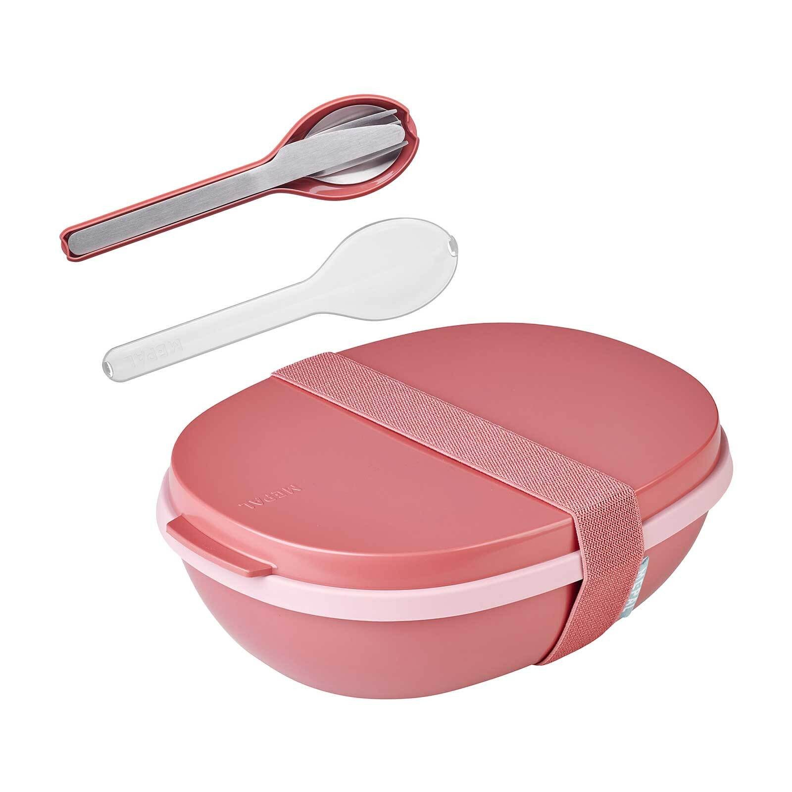 Lunchbox Ellipse Lunchbox Duo mit Besteck 22,5 x 17,5 cm