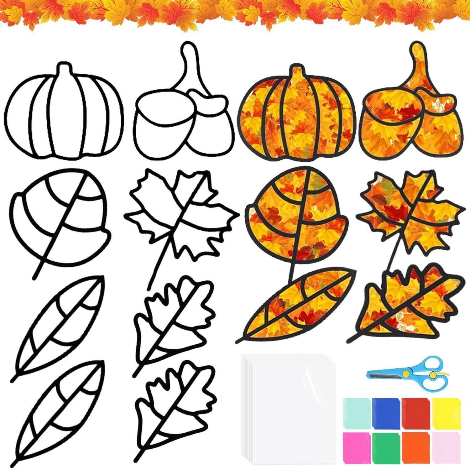 LuxusKollektion Kreativset Bastelset Herbst Kinder 57 Teile DIY Deko