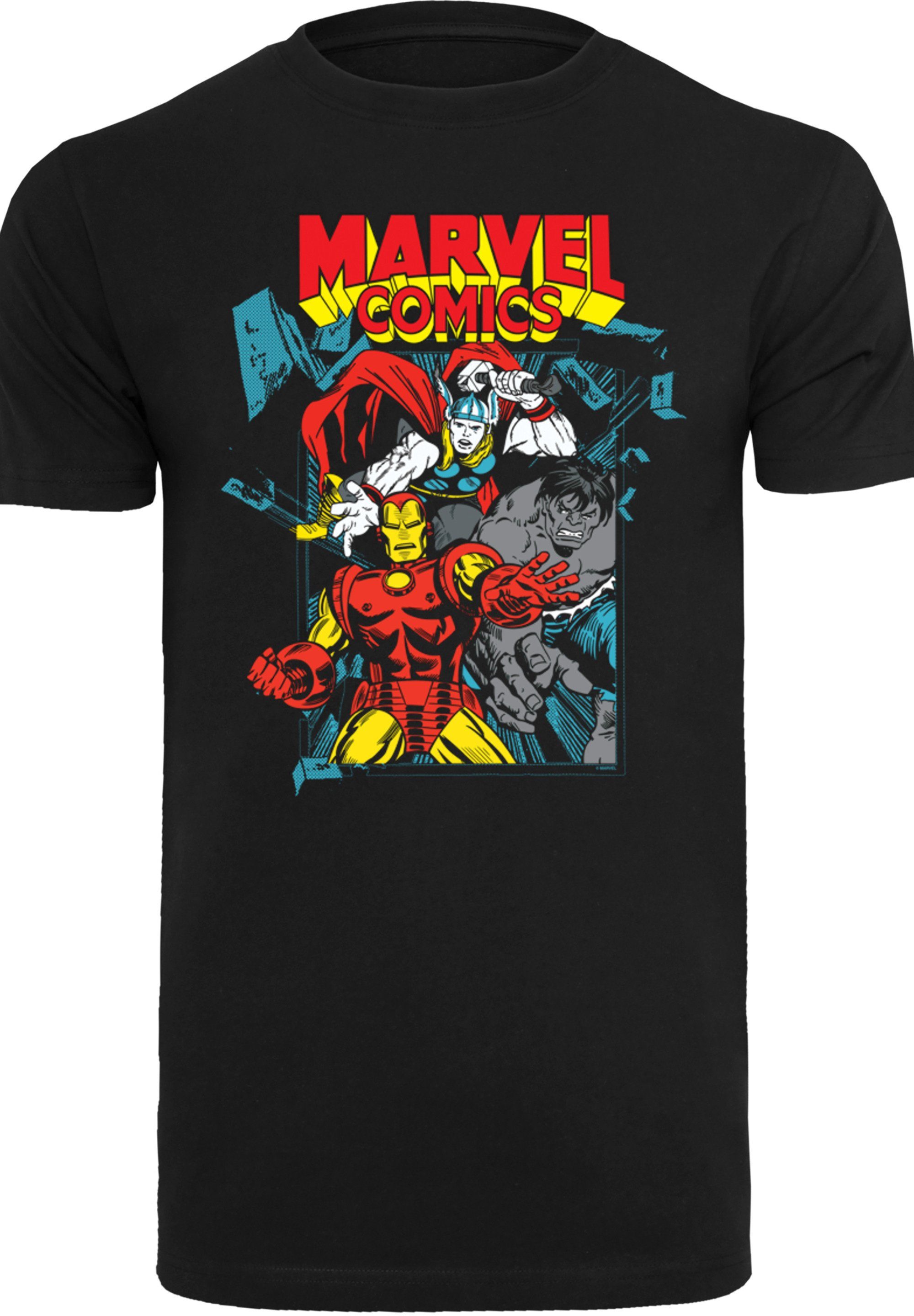 F4NT4STIC T-Shirt T-Shirt 'Marvel Comics Trio Pose' Merch,Regular-Fit,Basic,Logo Herren,Premium Print
