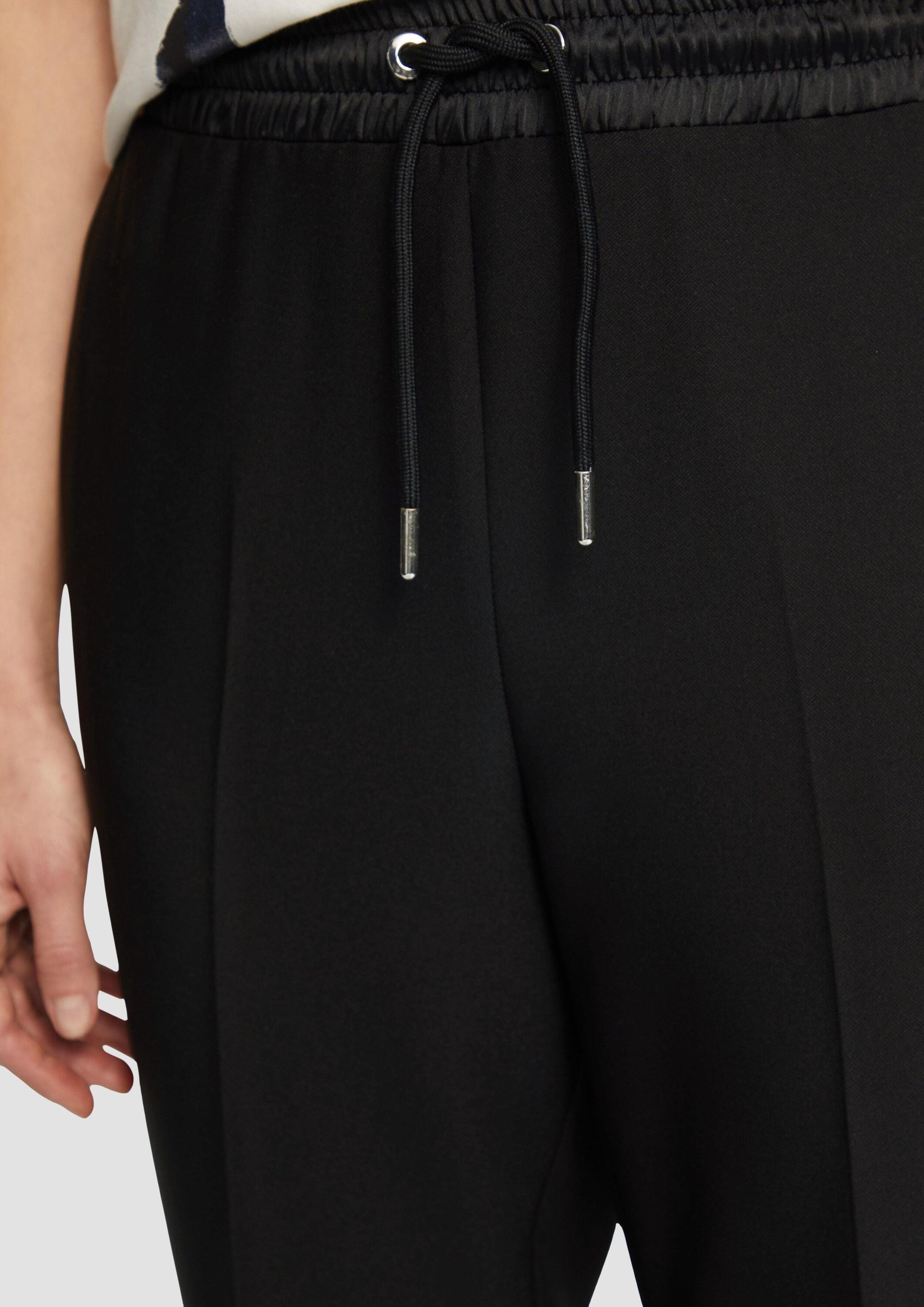 s.Oliver 7/8-Hose Hose Jogpants mit Satin-Bund aus Viskose-Mix