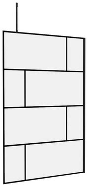 Marwell Walk-in-Dusche Bricks, Einscheibensicherheitsglas, (2 tlg), 90 x 195 cm, inkl. Haltestange für Deckenmontage