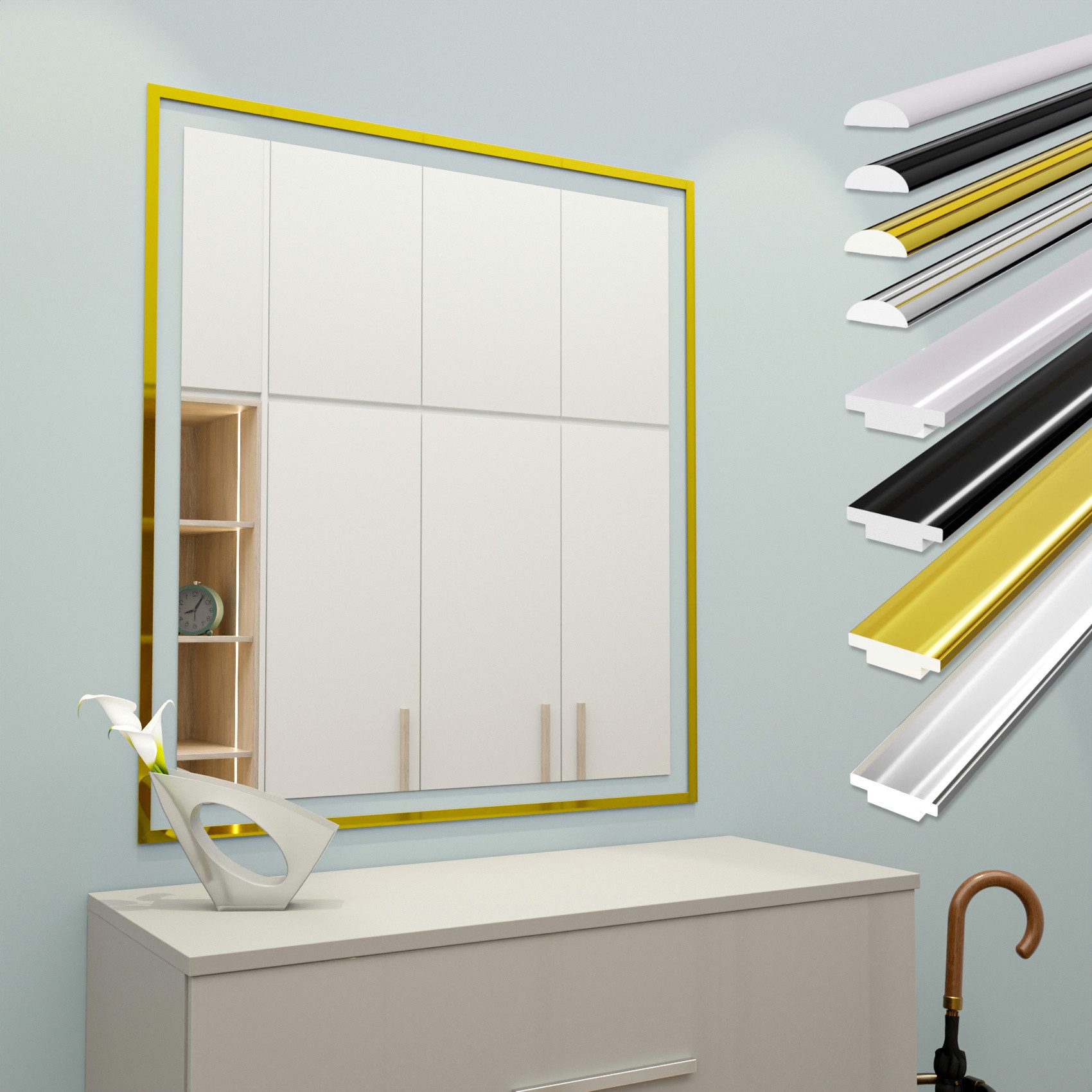 Hexim Zierleiste T1-G, 3M Randleiste - Modell T1, Selbstklebende Zierleiste günstig online kaufen