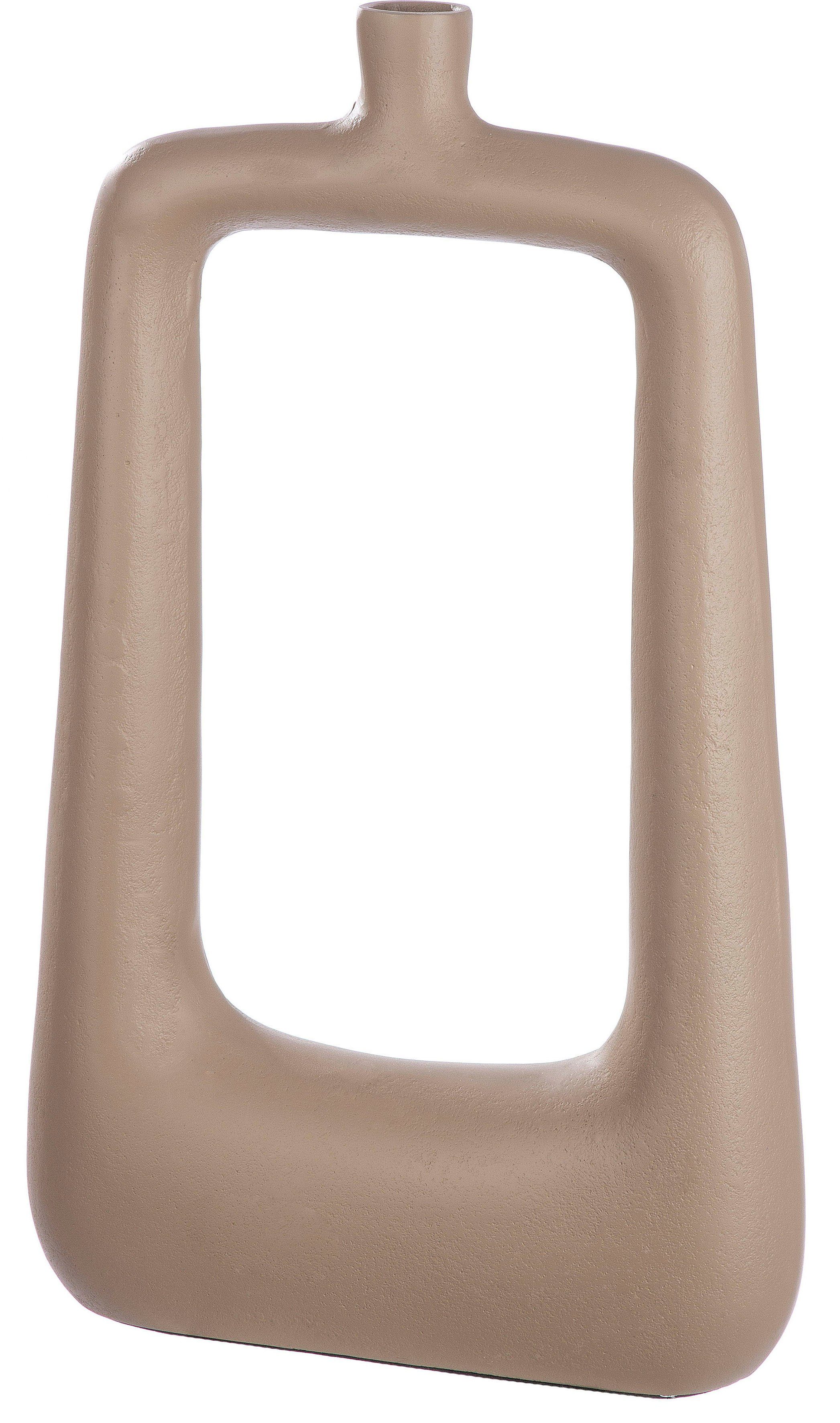 Casablanca by Gilde Tischvase Helena, Dekovase (1 St), Vase aus Aluminium, in rechteckiger Form, Höhe ca. 41,5 cm