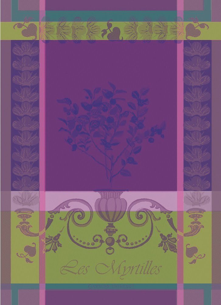 Garnier cm, 56x77 Geschirrtuch (1-tlg., Geschirrtuch Geschirrtuch), Thiebaut x 1 Violet jacquard-gewebt Myrtilles
