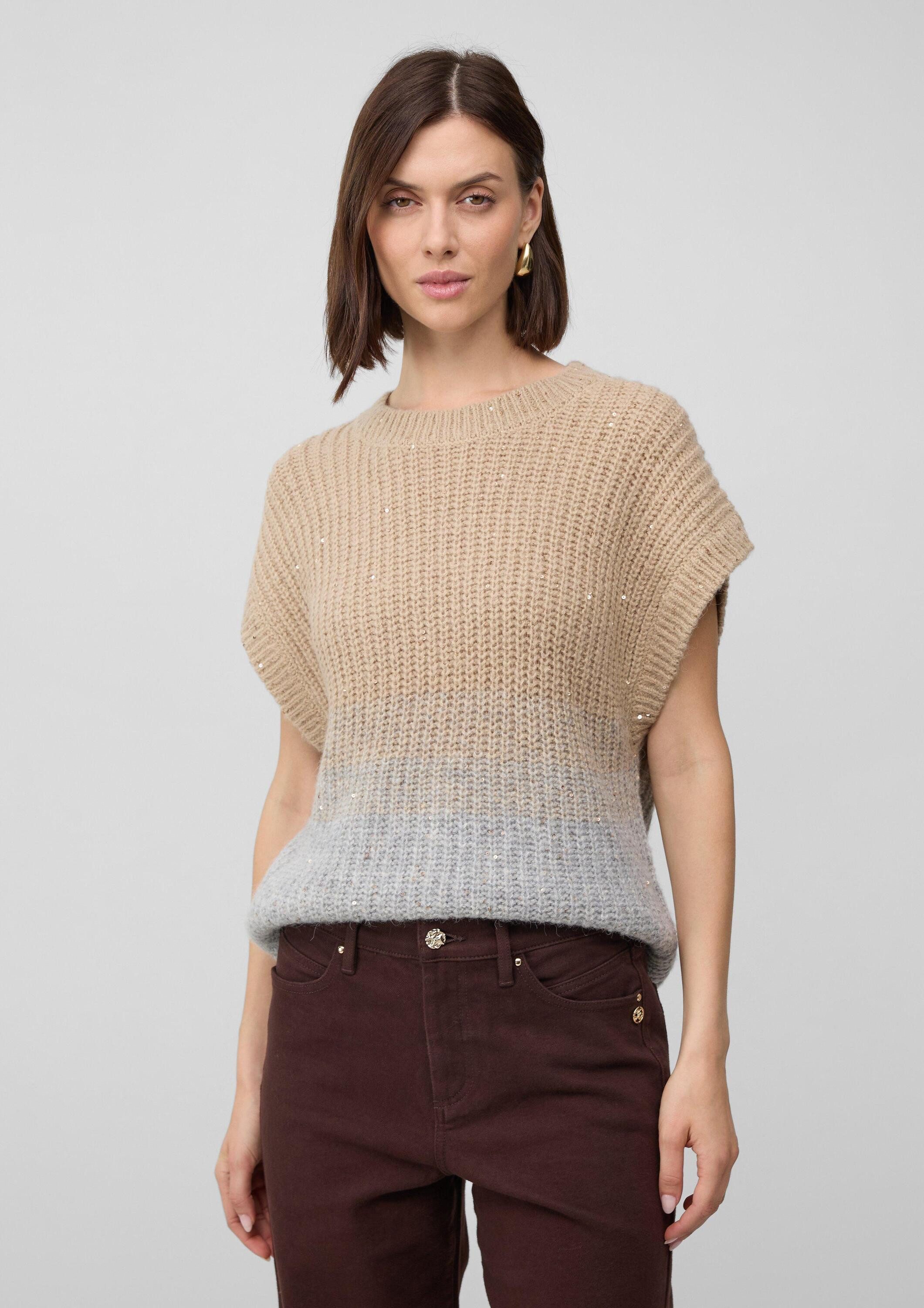 s.Oliver Kurzarmpullover Strickpullunder Pullunder mit Farbverlauf aus Alpa günstig online kaufen