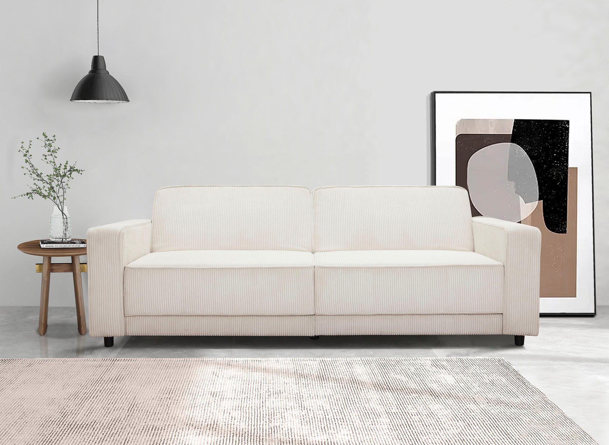 Dorel Home 3-Sitzer ALLIE Schlafsofa 225 cm, Bett-Funktion (108/190cm), tre günstig online kaufen