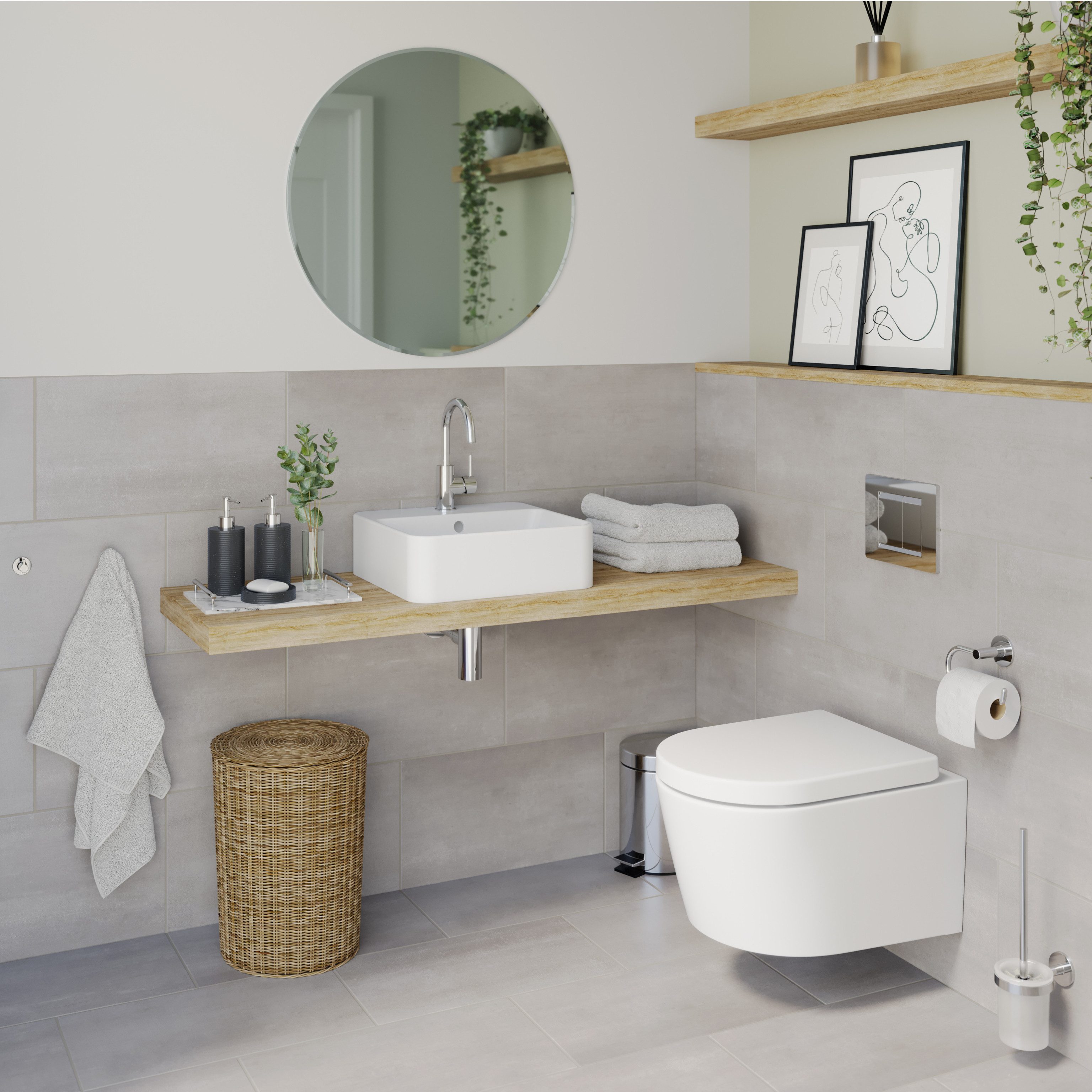 Lenz Toilettenpapierhalter HYGGE, VIDA ohne Deckel, kleben oder bohren