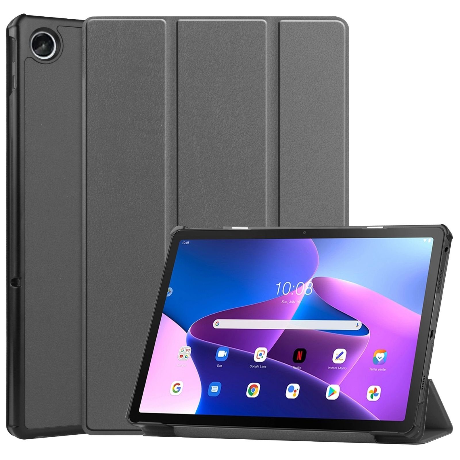 Lobwerk Tablet-Hülle Schutzhülle für Lenovo M10 Plus 3rd Gen. 2022 10.6 Zoll, Wake & Sleep Funktion, Sturzdämpfung, Aufstellfunktion