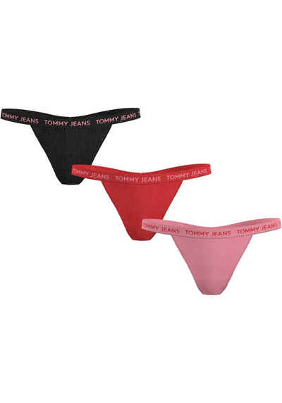 Tommy Hilfiger Underwear String 3P STRING THONG (Packung, 3er) mit Tommy HiIlfiger Logo-Elastikbund