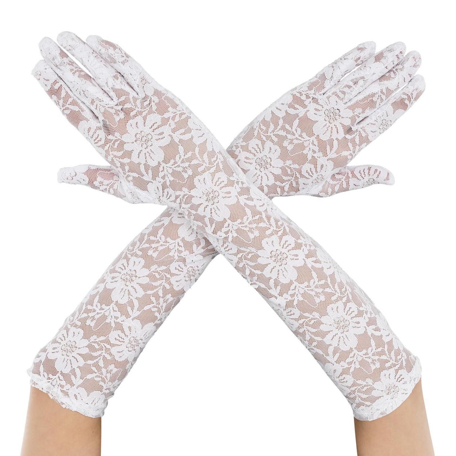 LuxusKollektion Abendhandschuhe Spitzenhandschuhe Damen Lang Ellenbogen Vintage (1-St)