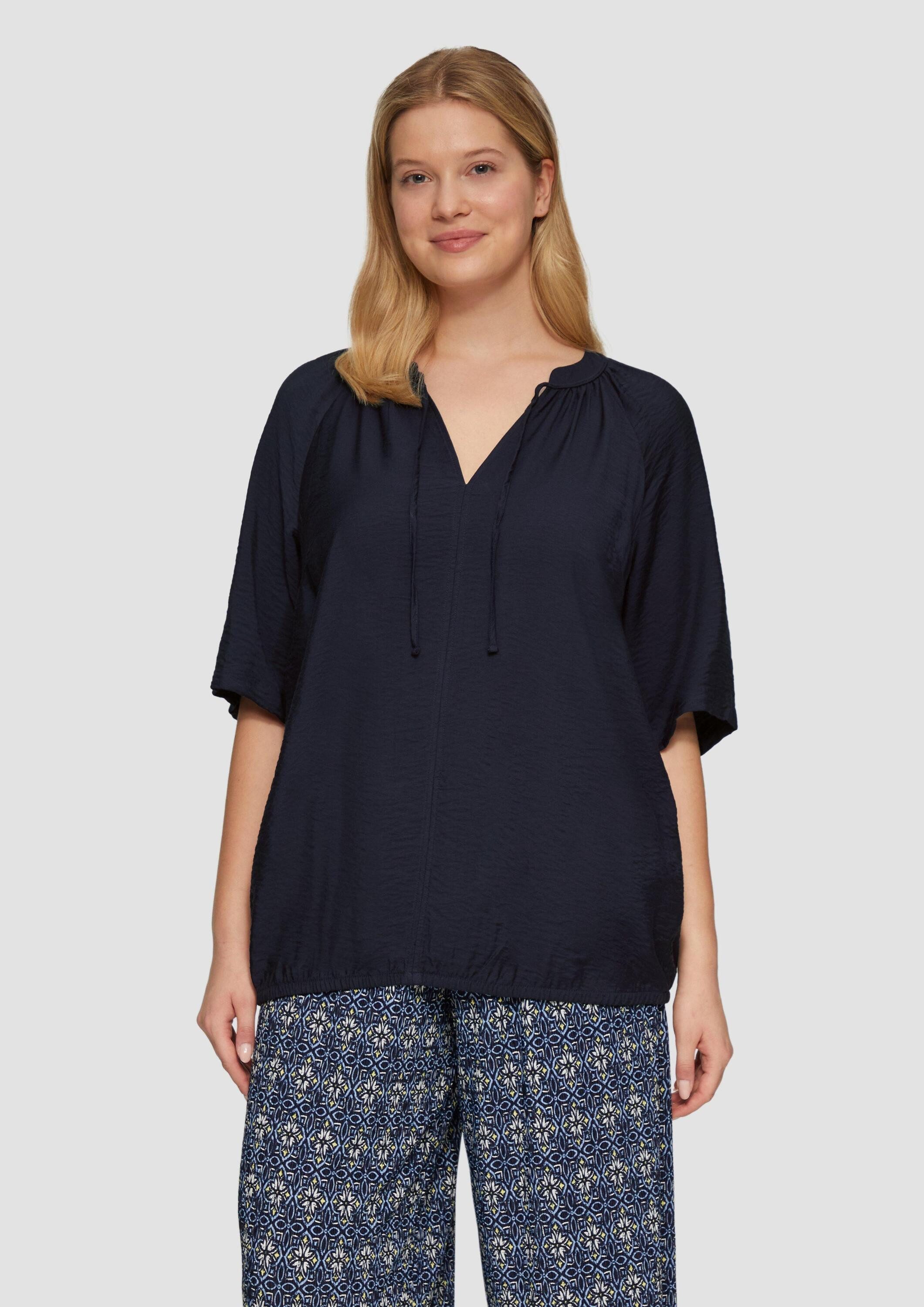s.Oliver Kurzarmbluse Bluse Bluse aus strukturierter günstig online kaufen
