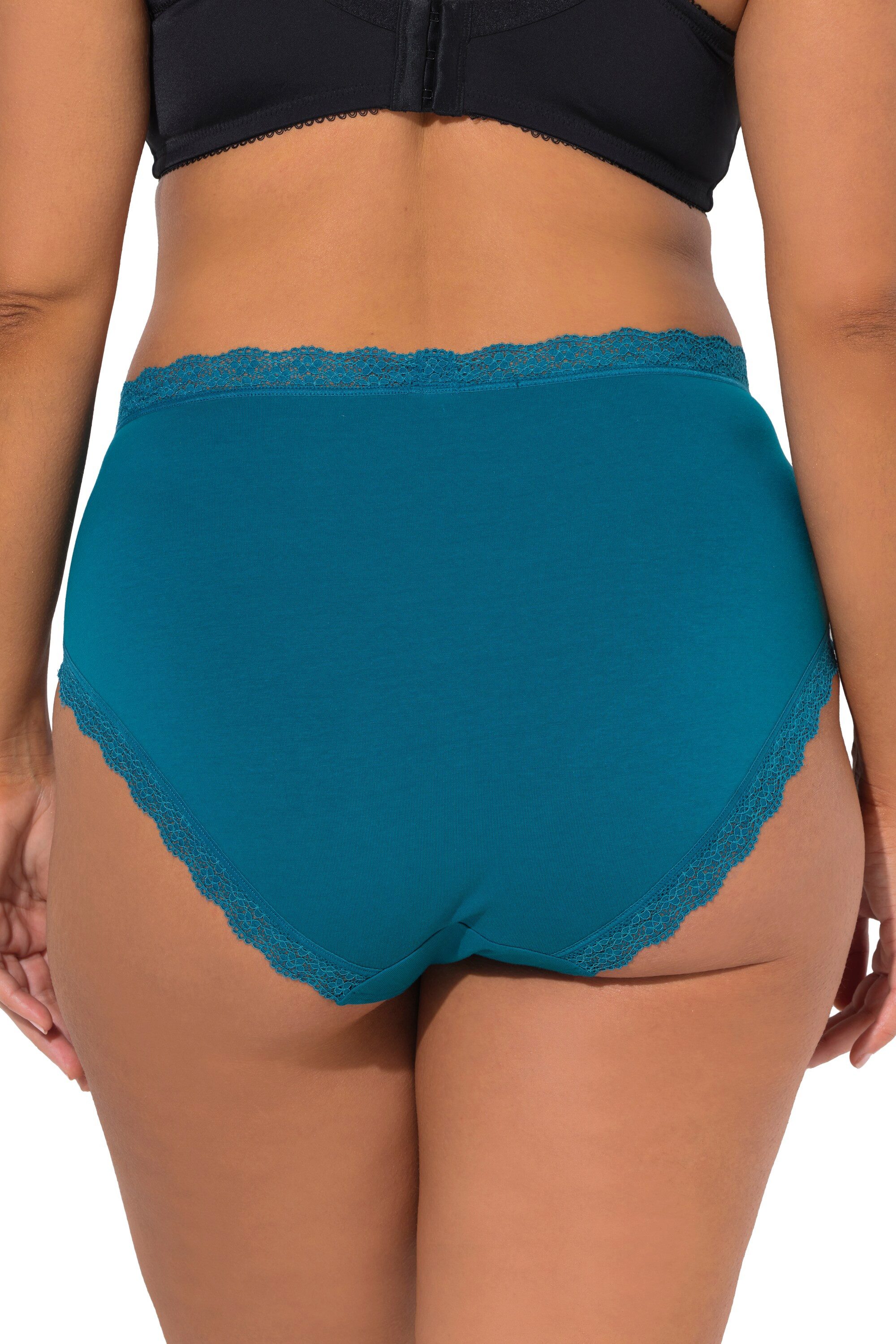 Ulla Popken Slip Midislips 3er-Pack Spitzenband