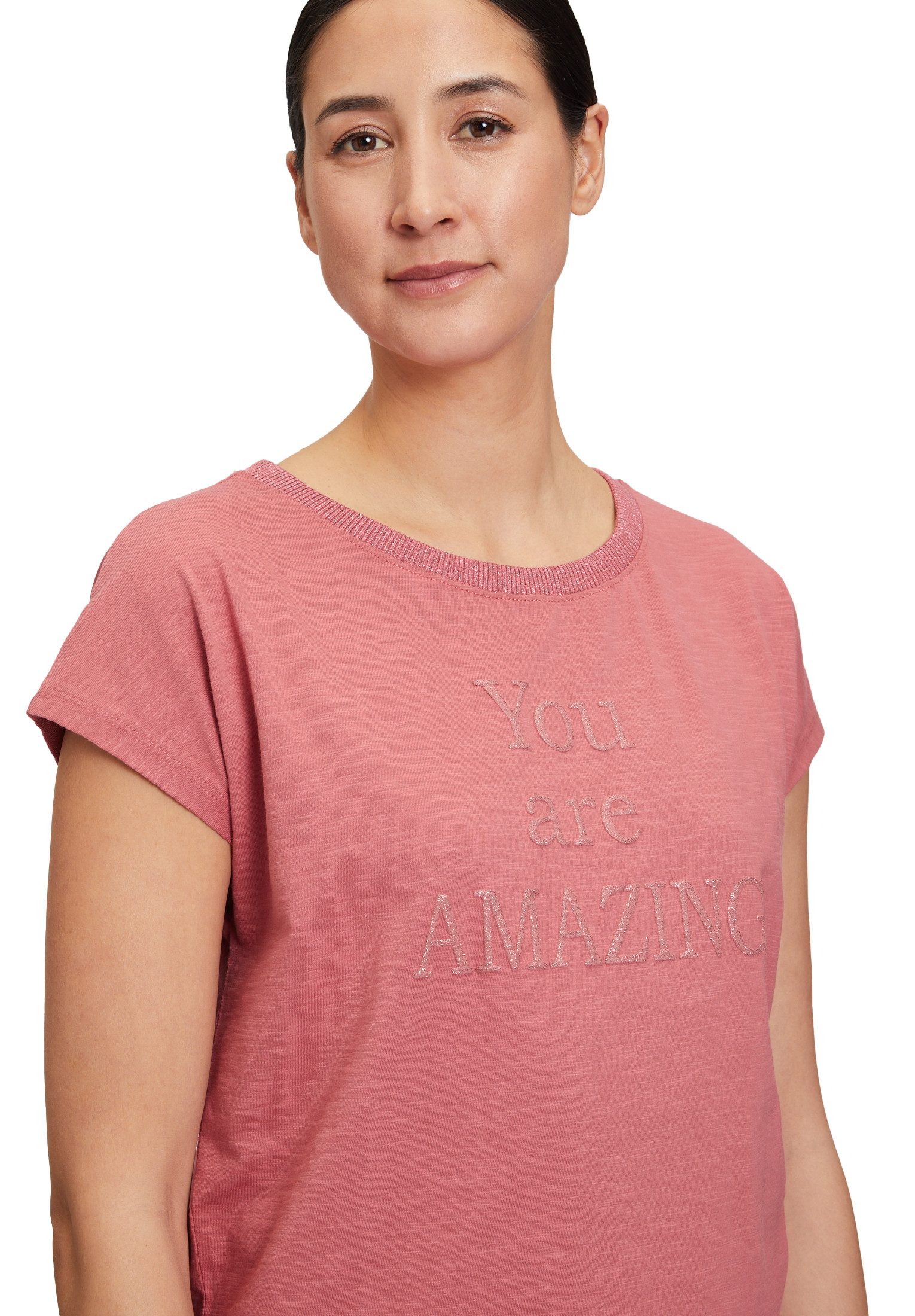 Cartoon Kurzarmshirt Cartoon Rundhals-Shirt mit Placement günstig online kaufen