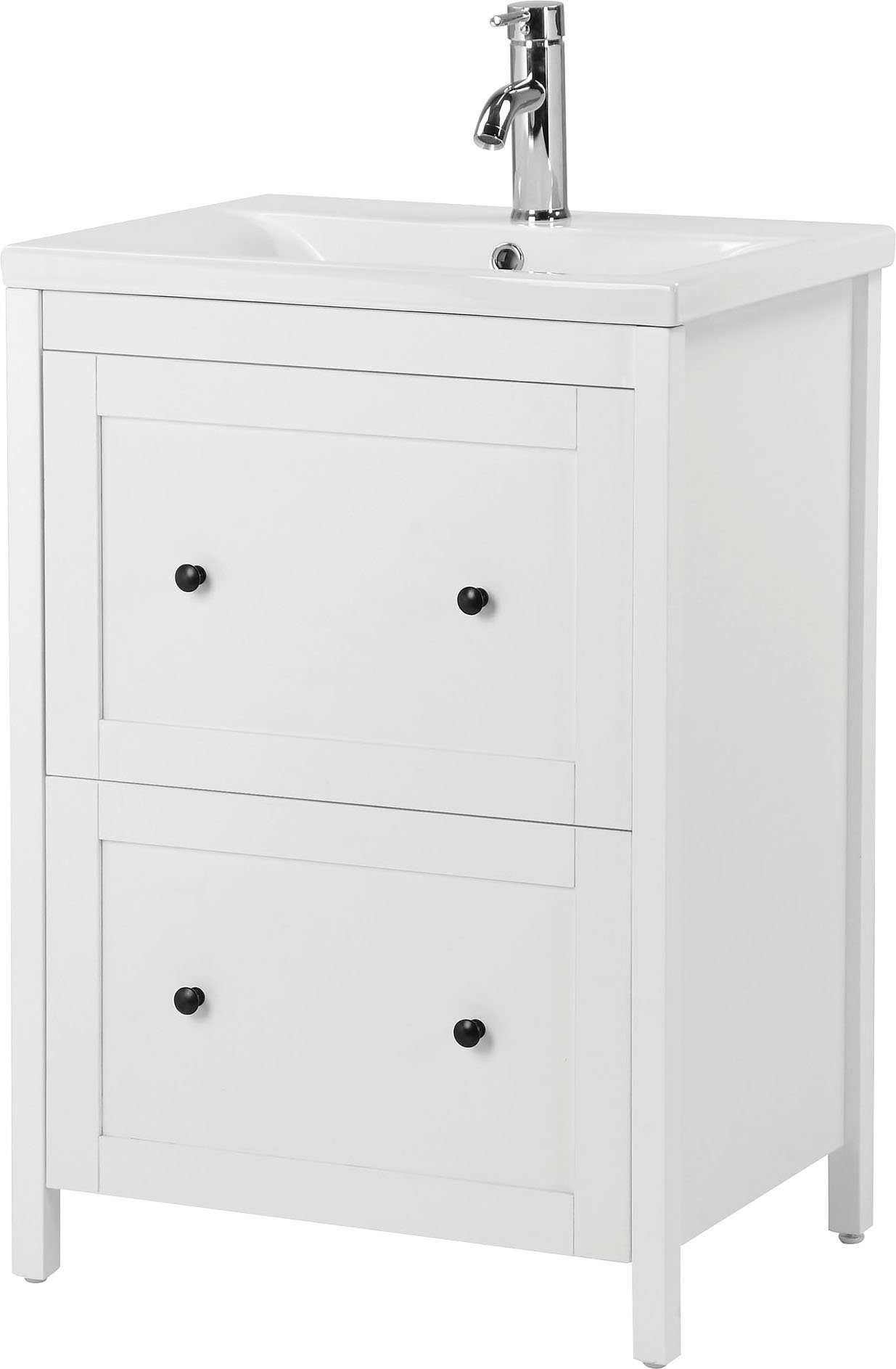 welltime Waschtisch Aalborg Waschplatz Unterschrank Badschrank mit Becken, günstig online kaufen