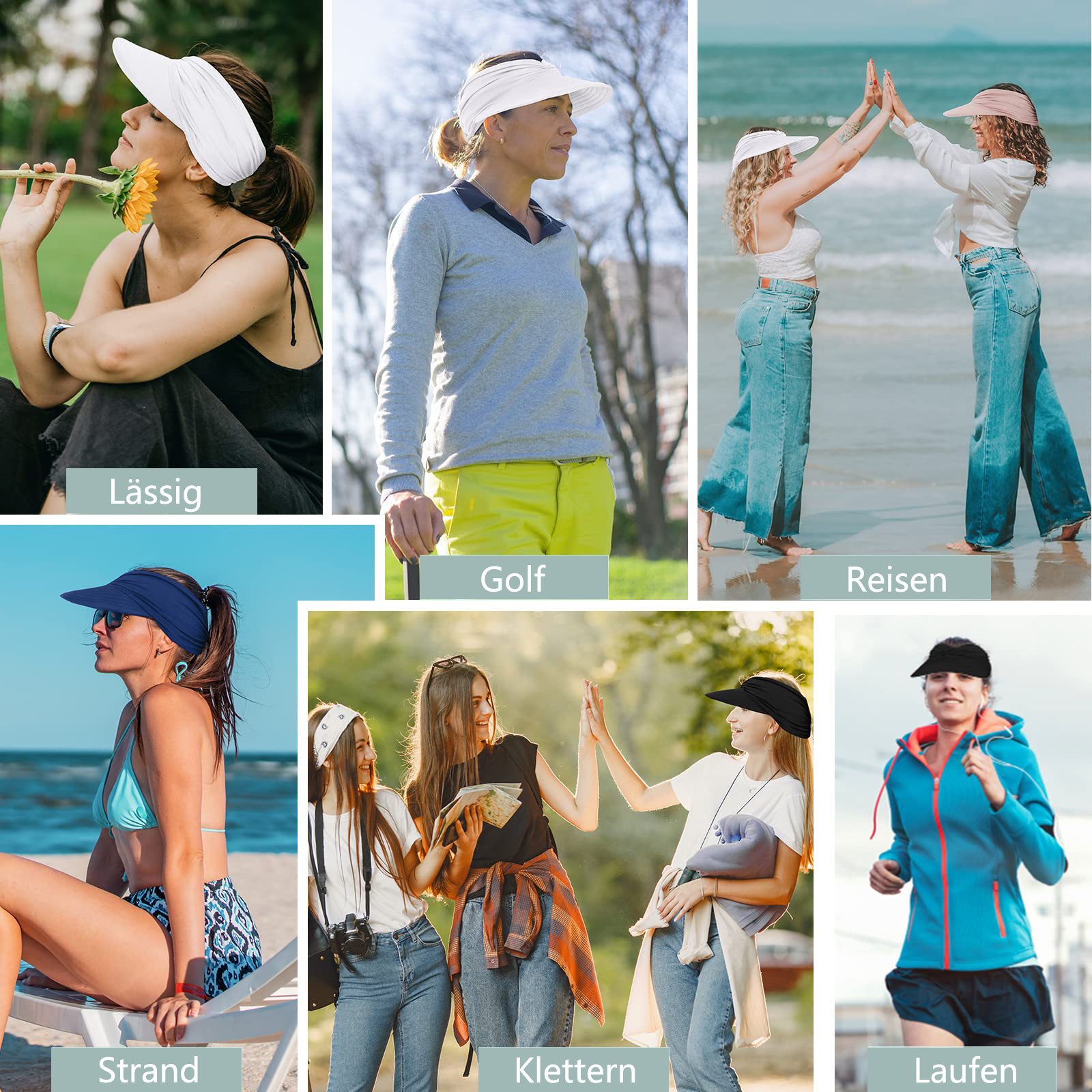 Bextsrack Strohhut Strohhut Sun Visor Hüte für Damen, verstellbare leichte Sommerhut